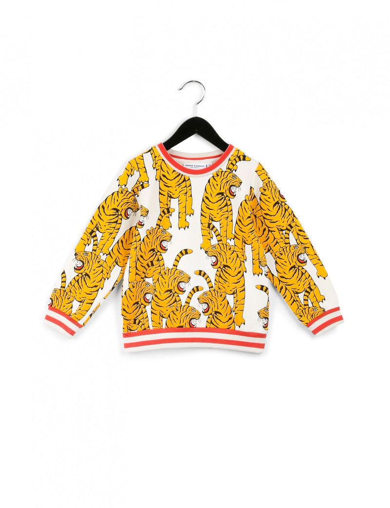 Bengal Tiger White Long Sleeve T-Shirt - CÉMAROSE | Children's Fashion Store - 1