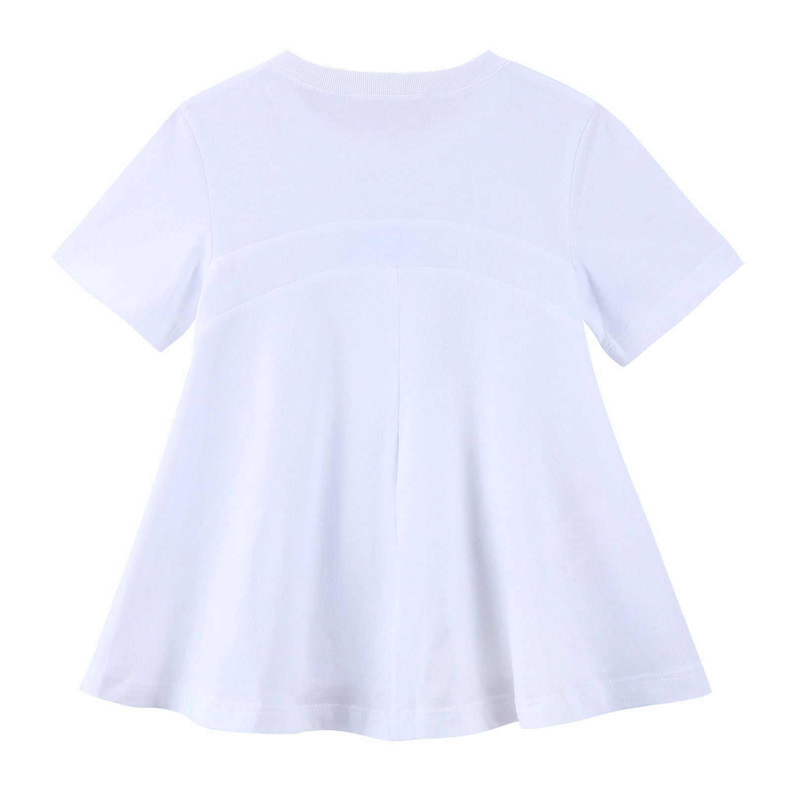 Girls White Cartoon Printed Cotton T-Shirt - CÉMAROSE | Children's Fashion Store - 2