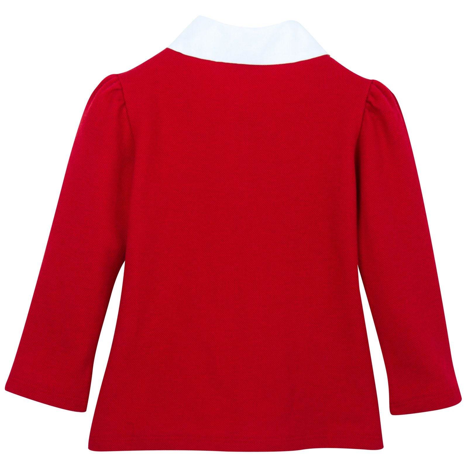 Baby Girls Red Monster Long Sleeve Polo Shirt - CÉMAROSE | Children's Fashion Store - 2