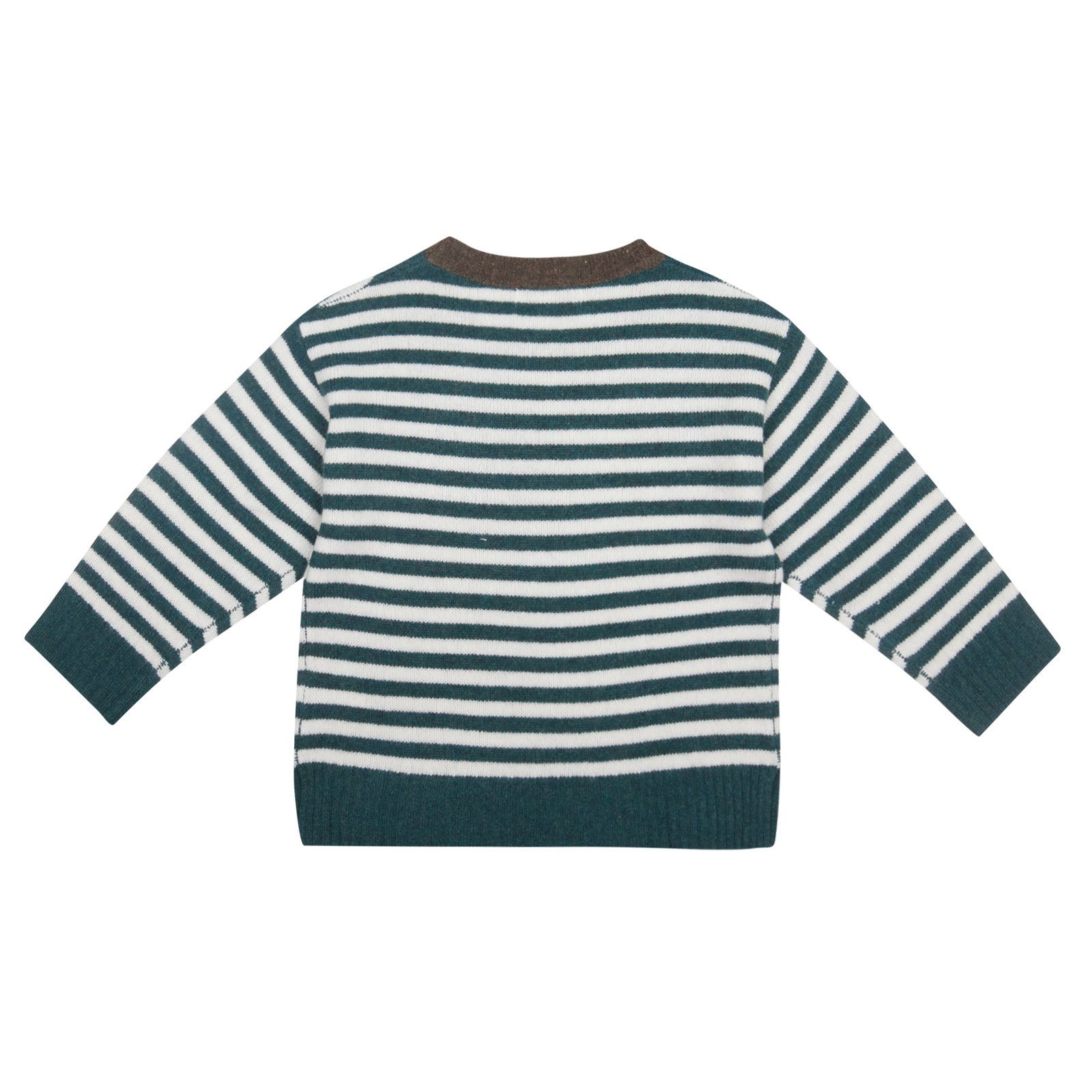 Boys Blue&White Stripe Wool Knitted Sweater - CÉMAROSE | Children's Fashion Store - 2