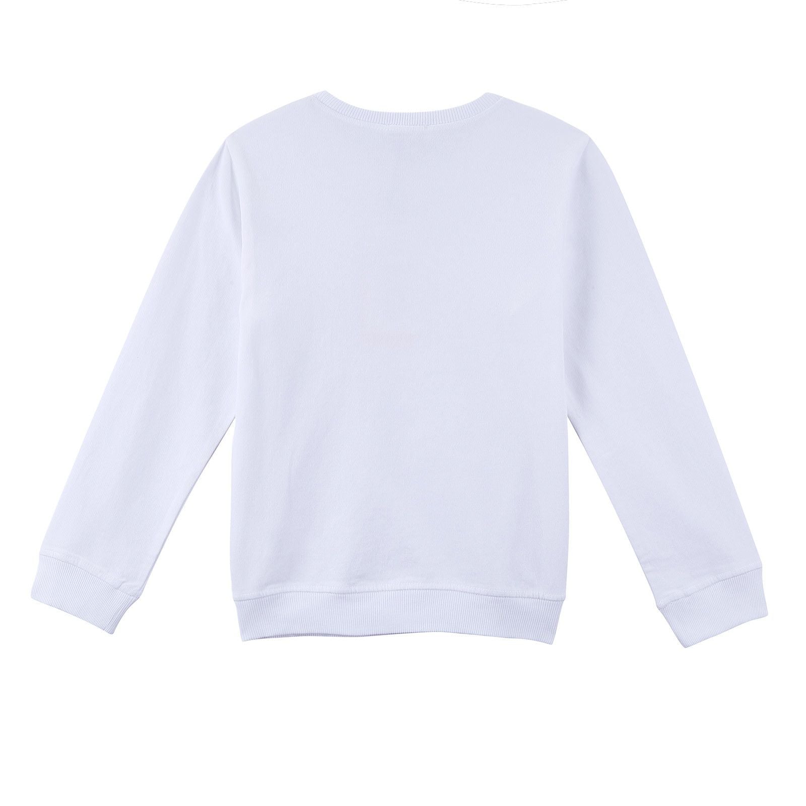 Girls White Tiger Head Embroidered Trims Cotton Sweatshirt - CÉMAROSE | Children's Fashion Store - 2