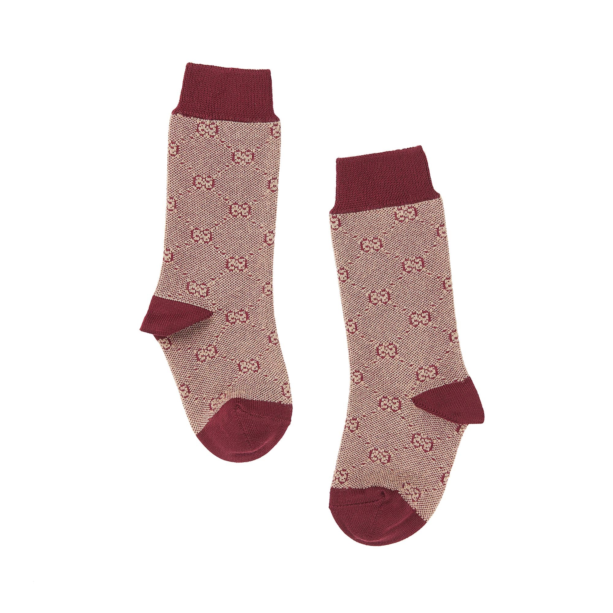 Boys Camel & Red Logo Wool Socks