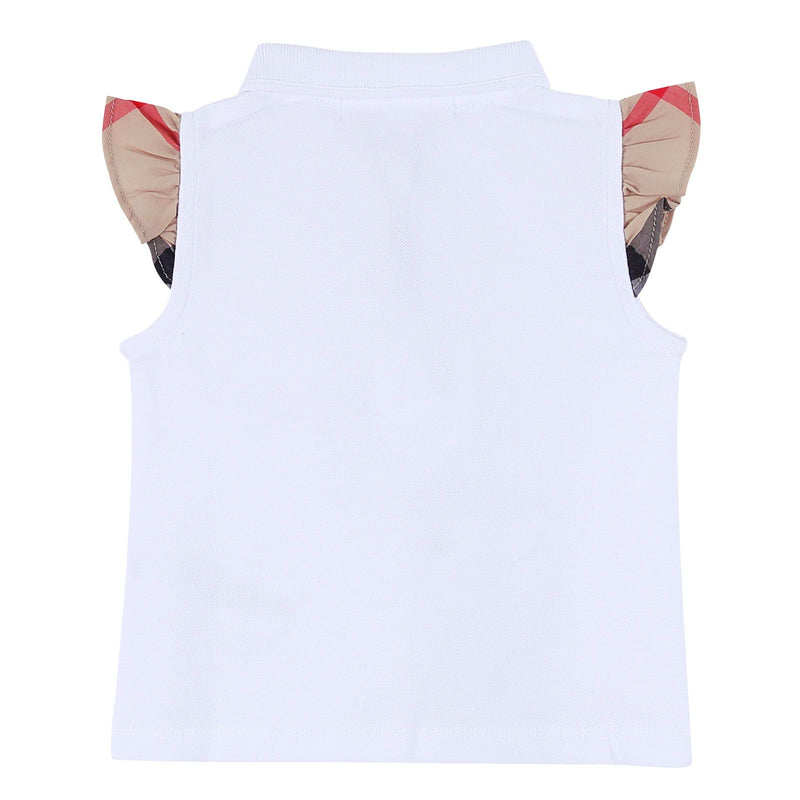 Baby Girls White Cotton Frill Cuffs Blouse - CÉMAROSE | Children's Fashion Store - 2