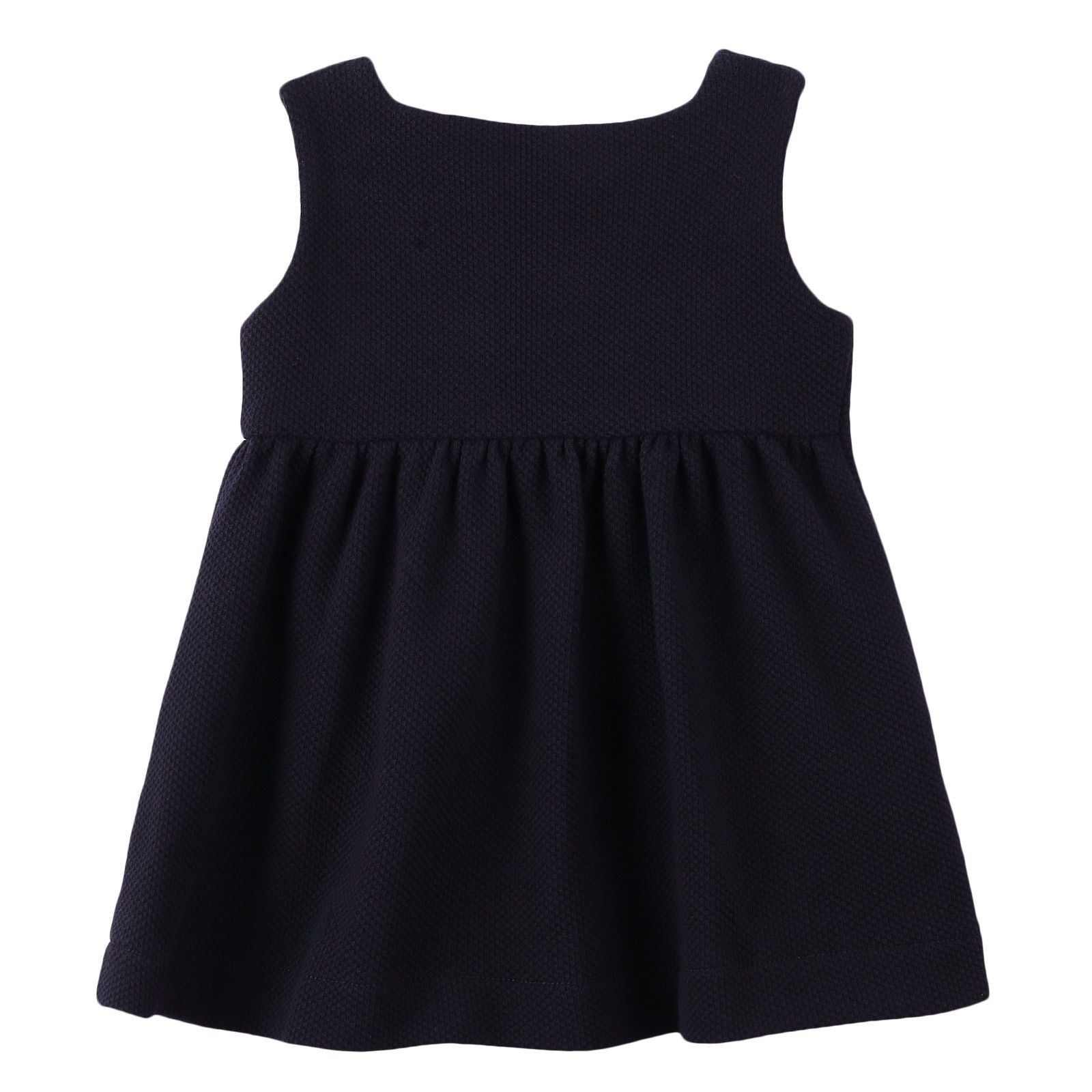 Baby Girls Navy Blue Dress With Gold Button - CÉMAROSE | Children's Fashion Store - 2