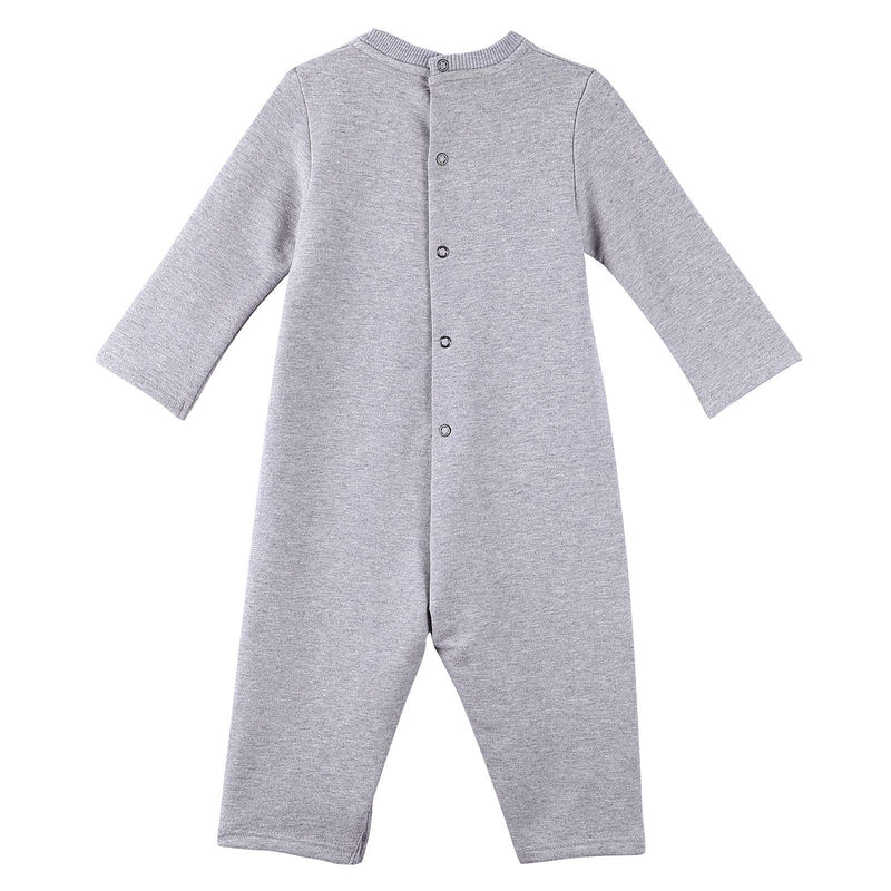 Baby Grey Cotton Embroidered Tiger Head Trims Babygrow - CÉMAROSE | Children's Fashion Store - 2