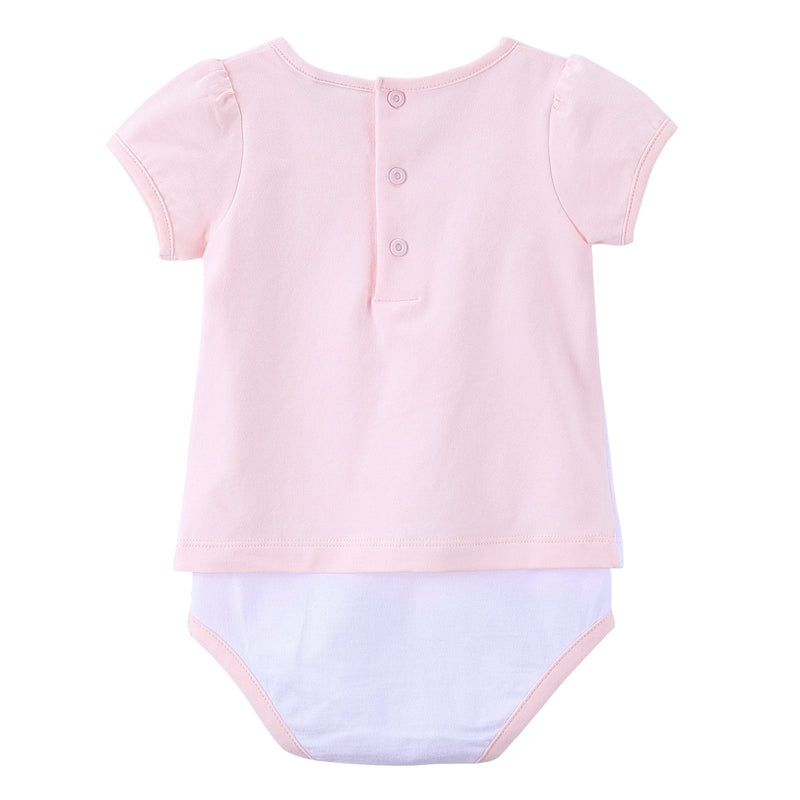 Baby Girls White Cotton 'FF Monster' T-Shirt With Body Vest - CÉMAROSE | Children's Fashion Store - 2
