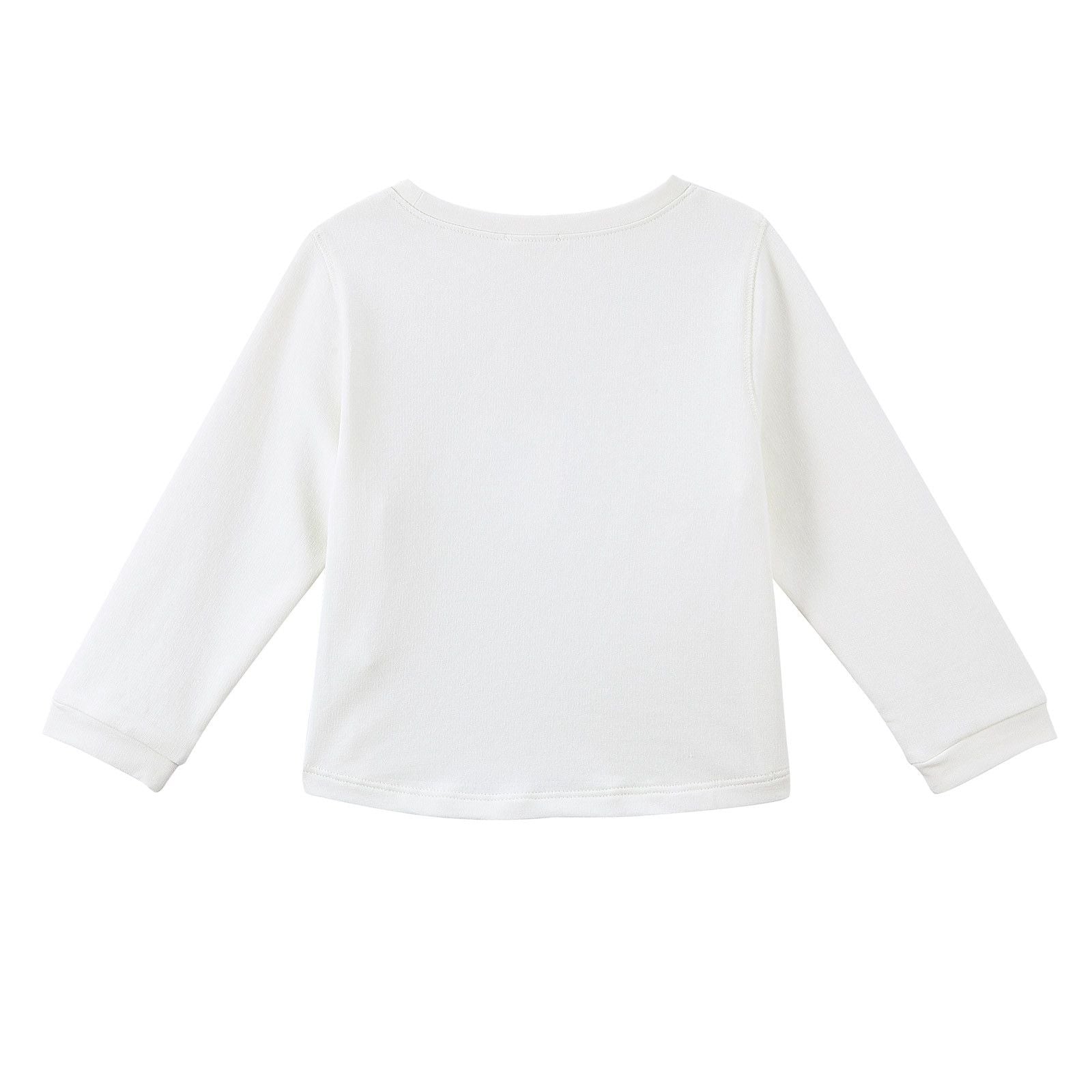Girls White Bunny Printed Trims Sweatshirt - CÉMAROSE | Children's Fashion Store - 2