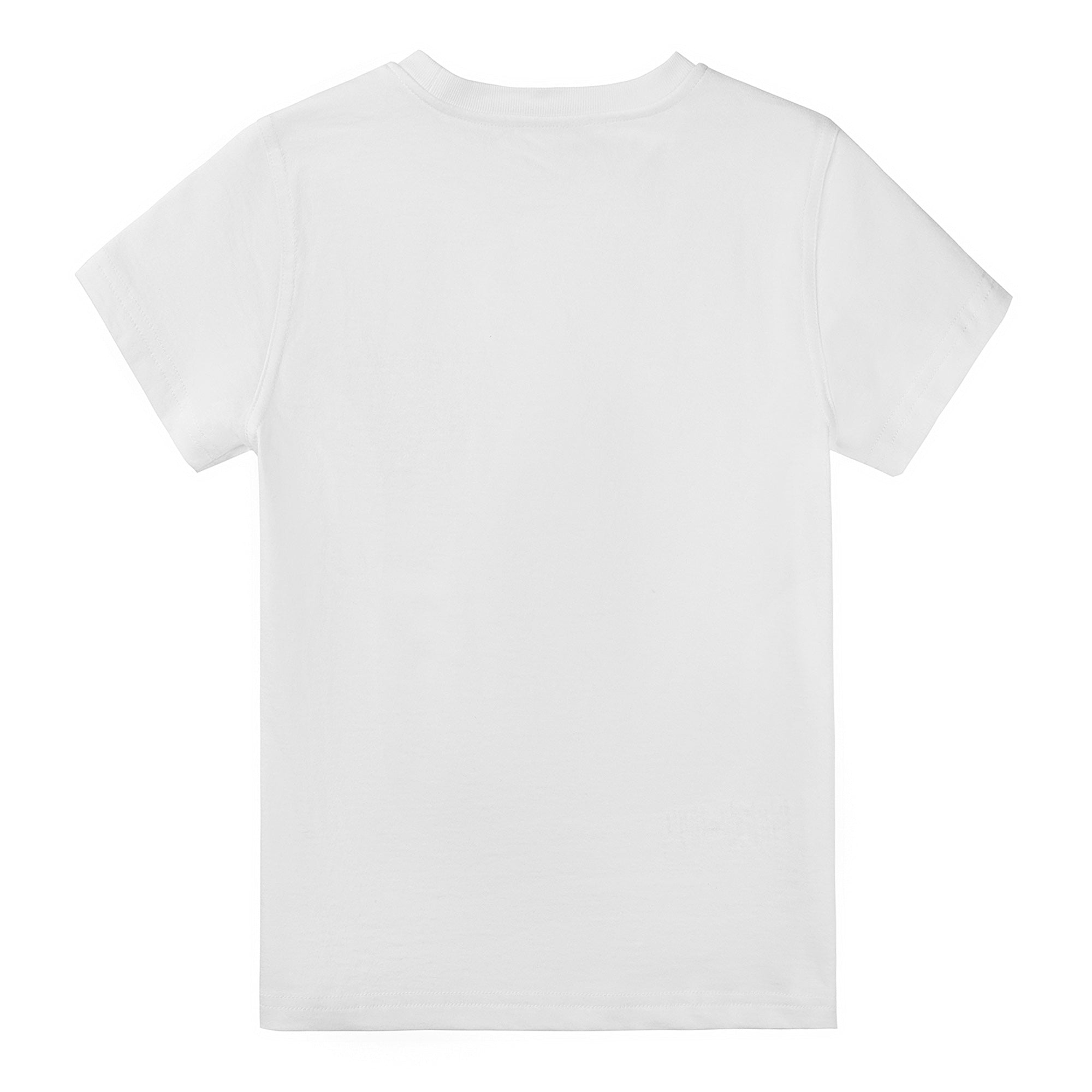 Girls White Cotton T-shirt