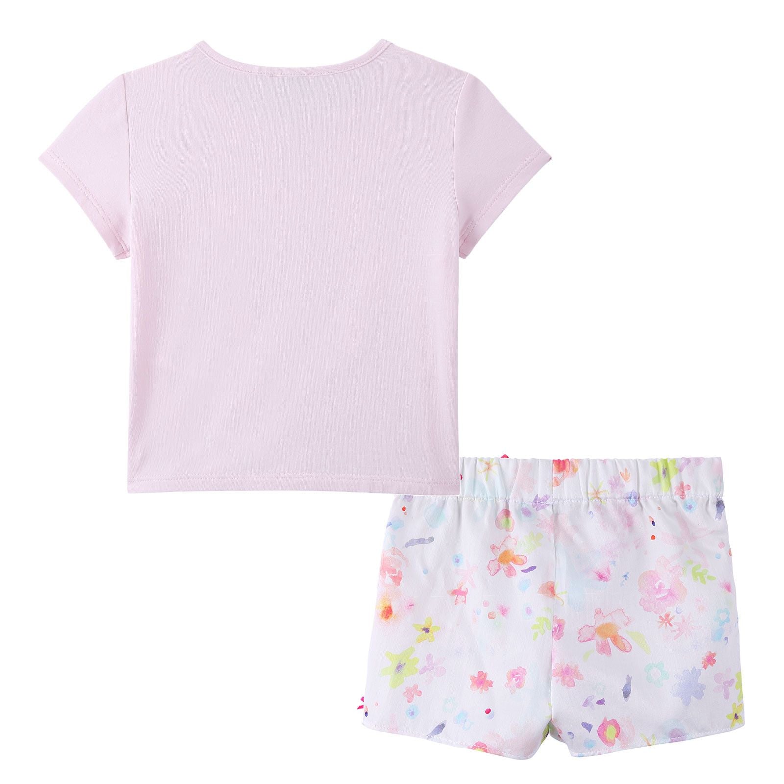 Girls Pink Moon Printed Top & Multicolor Bottom 2 Pieces  Pyjama - CÉMAROSE | Children's Fashion Store - 2