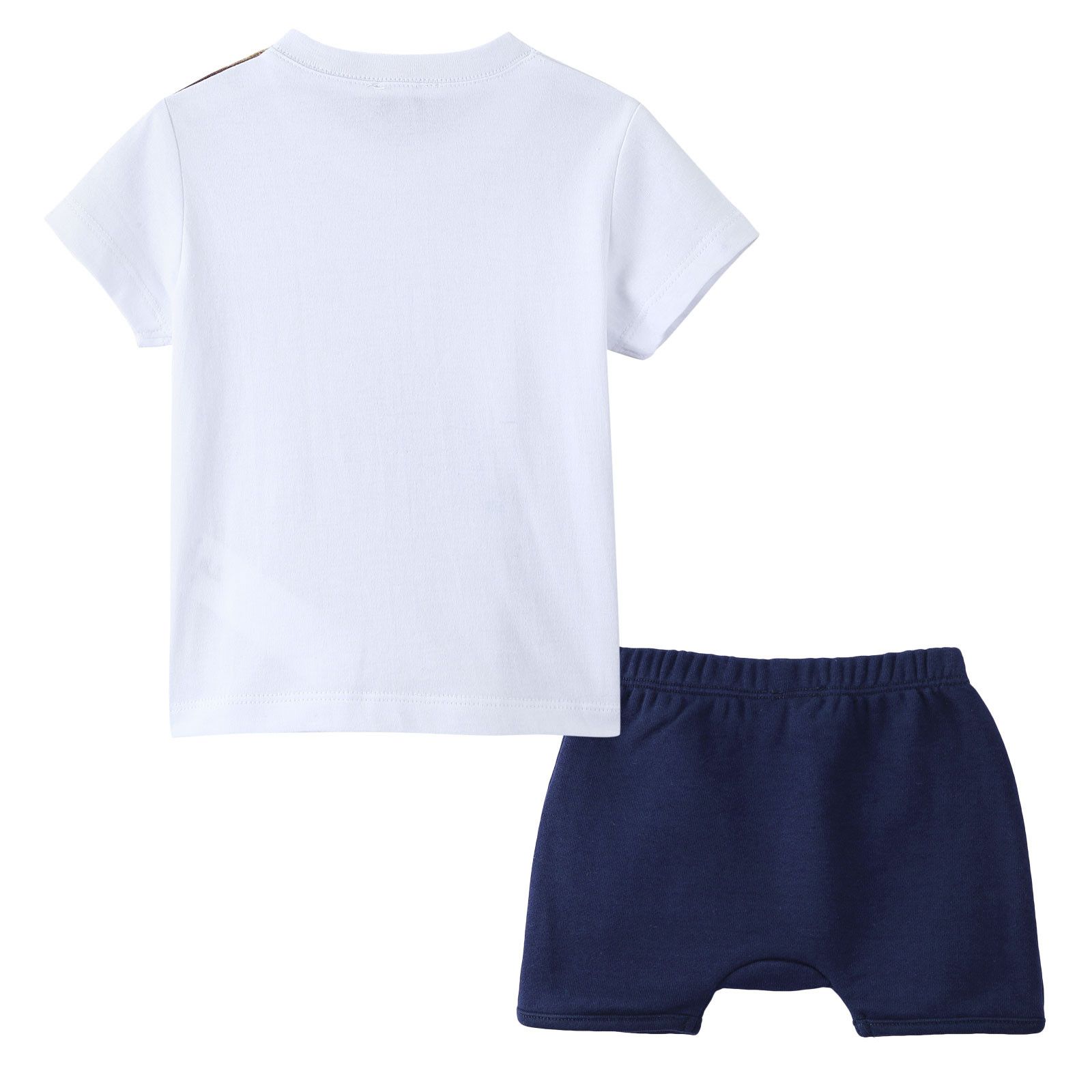 Baby Boys White Top & Navy Blue Bottoms Set - CÉMAROSE | Children's Fashion Store - 2
