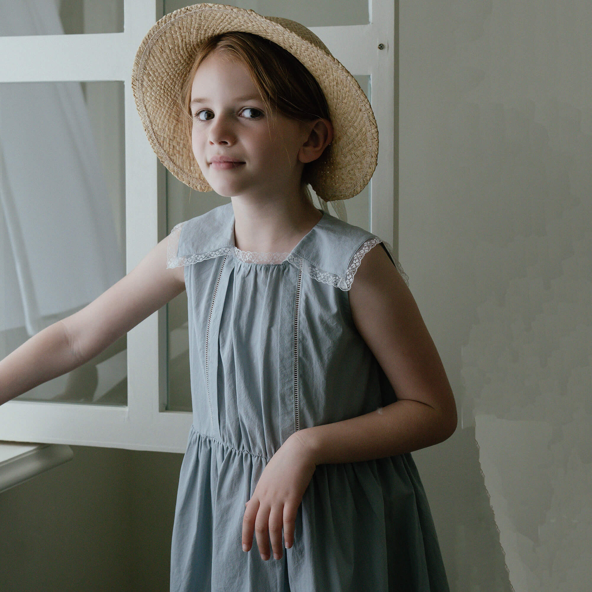 Girls Beige Sun Hat