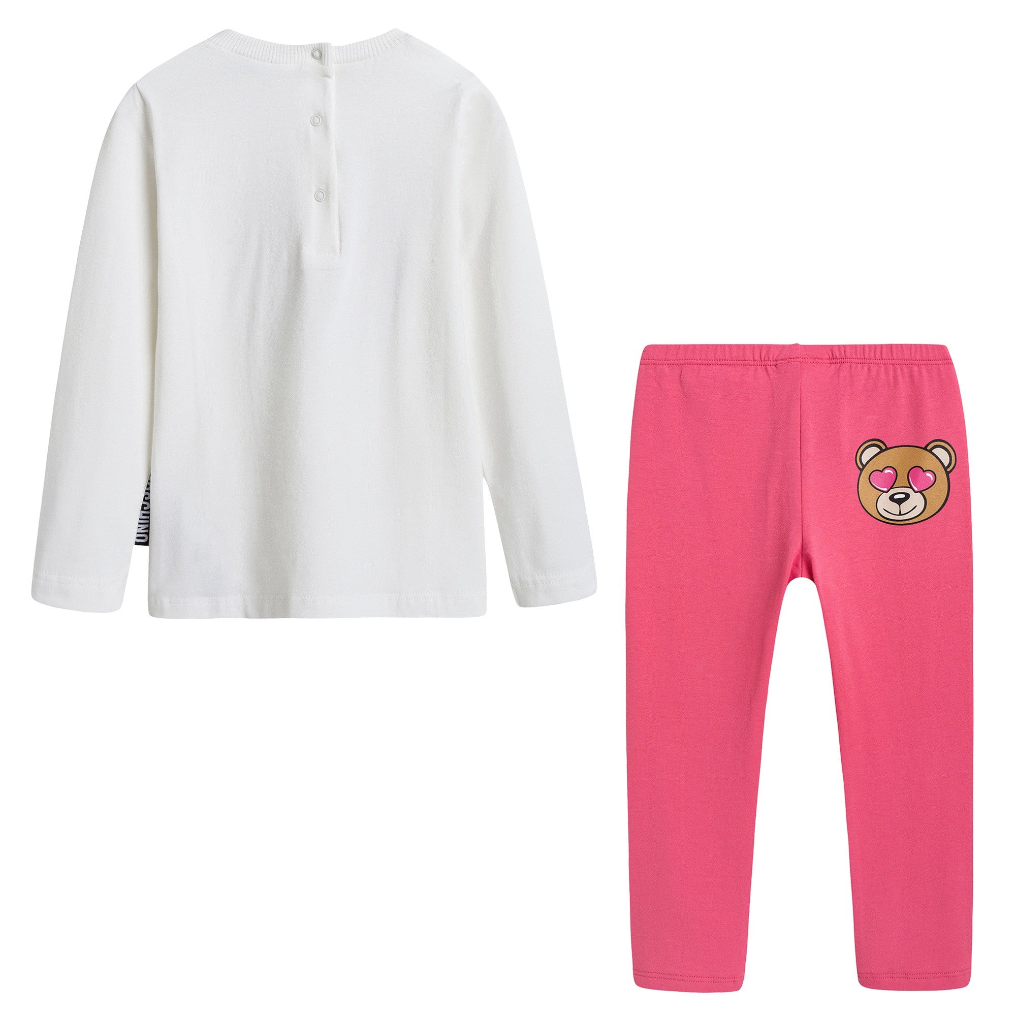 Baby Girls Ivory T-shirt & Pink Leggings Set