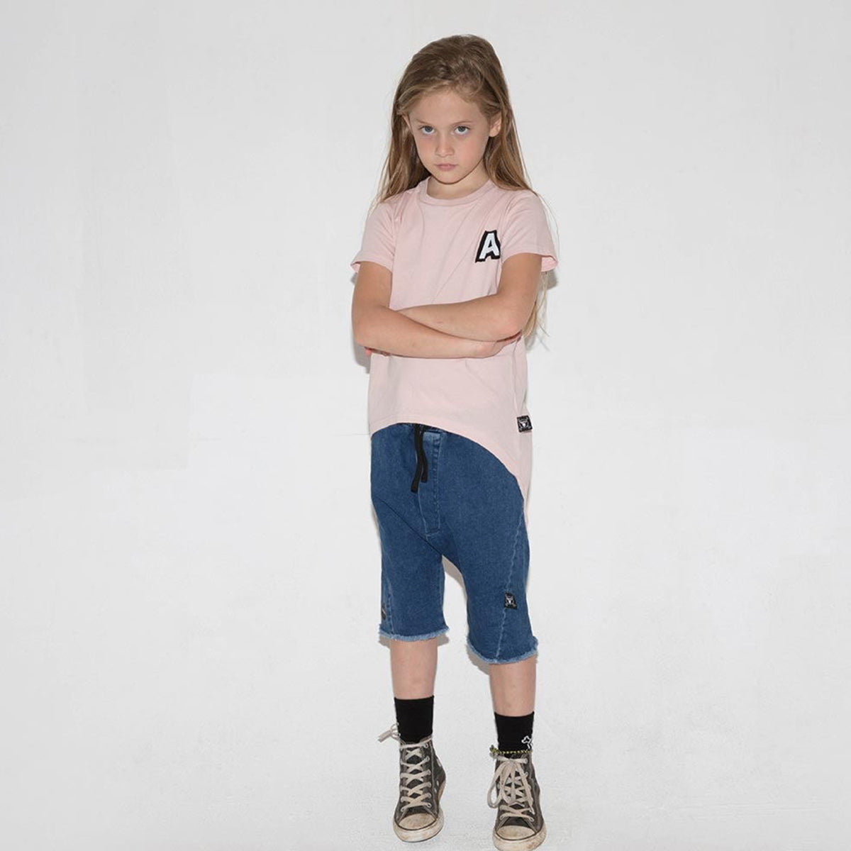 Boys&Girls Denim Cotton Cut Shorts