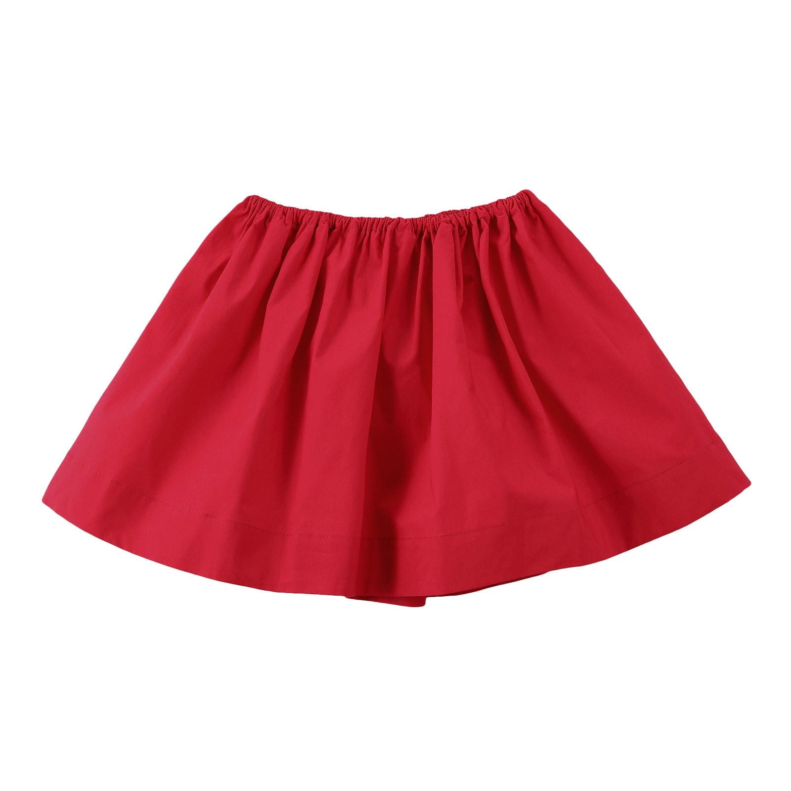 Girls Red Cotton Denim Skirt - CÉMAROSE | Children's Fashion Store - 2
