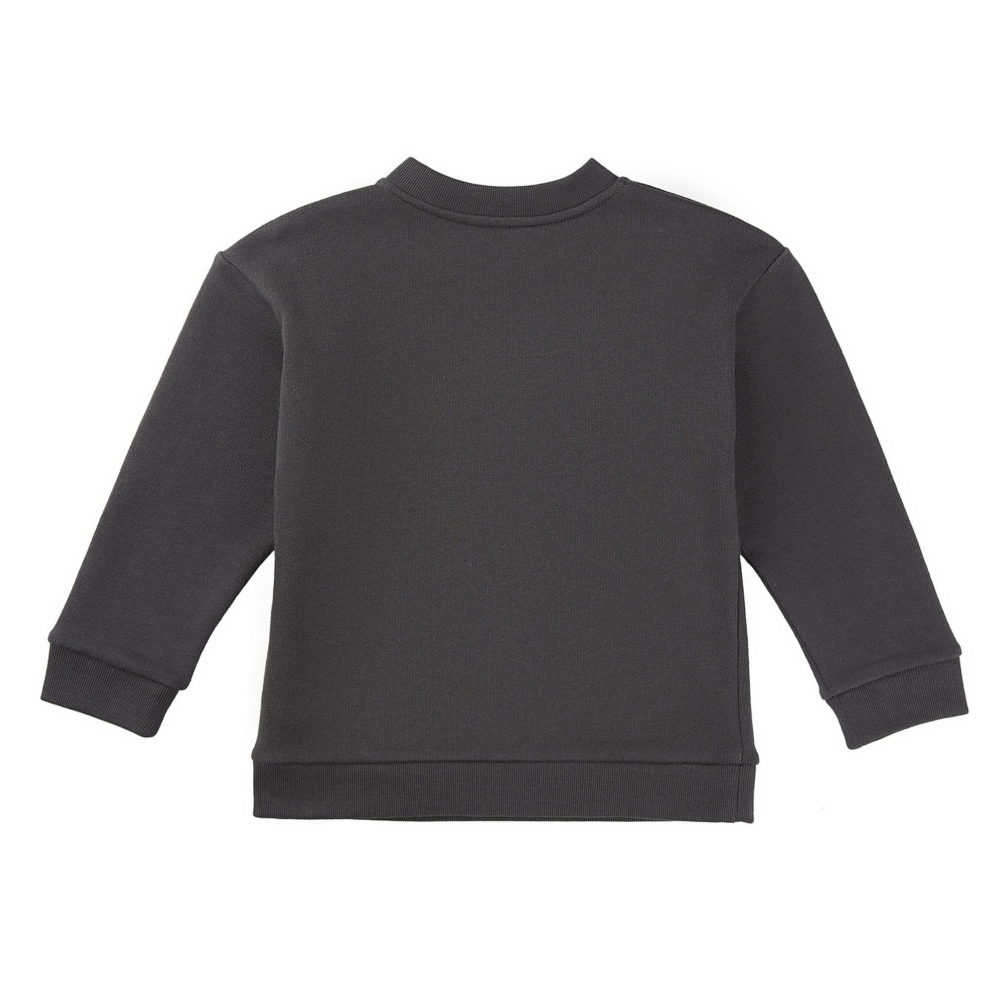 Baby Boys Dark Grey Logo Cotton Sweatshirt