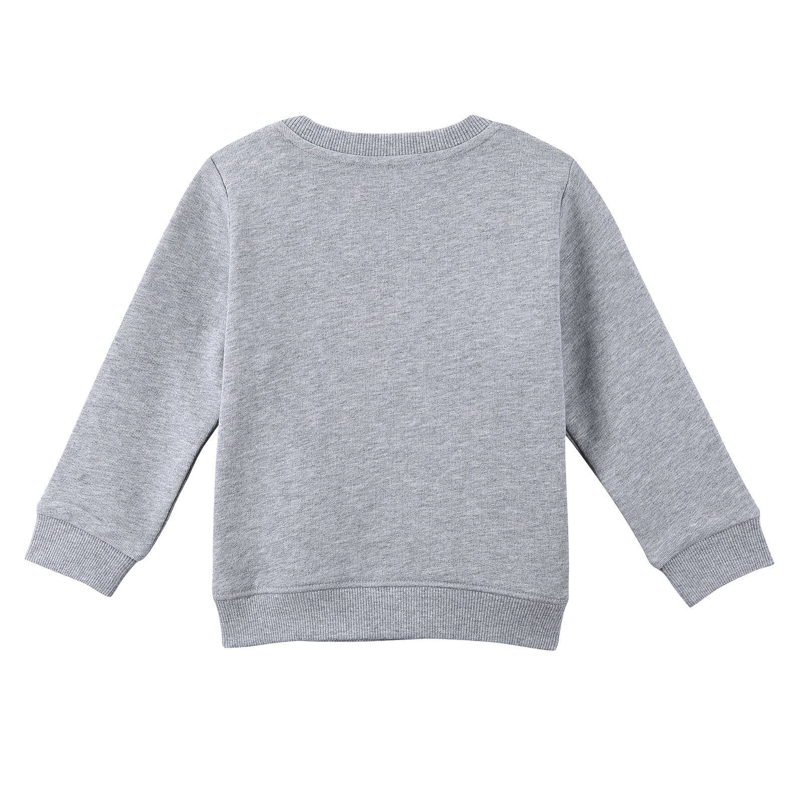 Girls Grey Embroidered Paris Eiffel Tower Cotton Sweatshirt - CÉMAROSE | Children's Fashion Store - 3