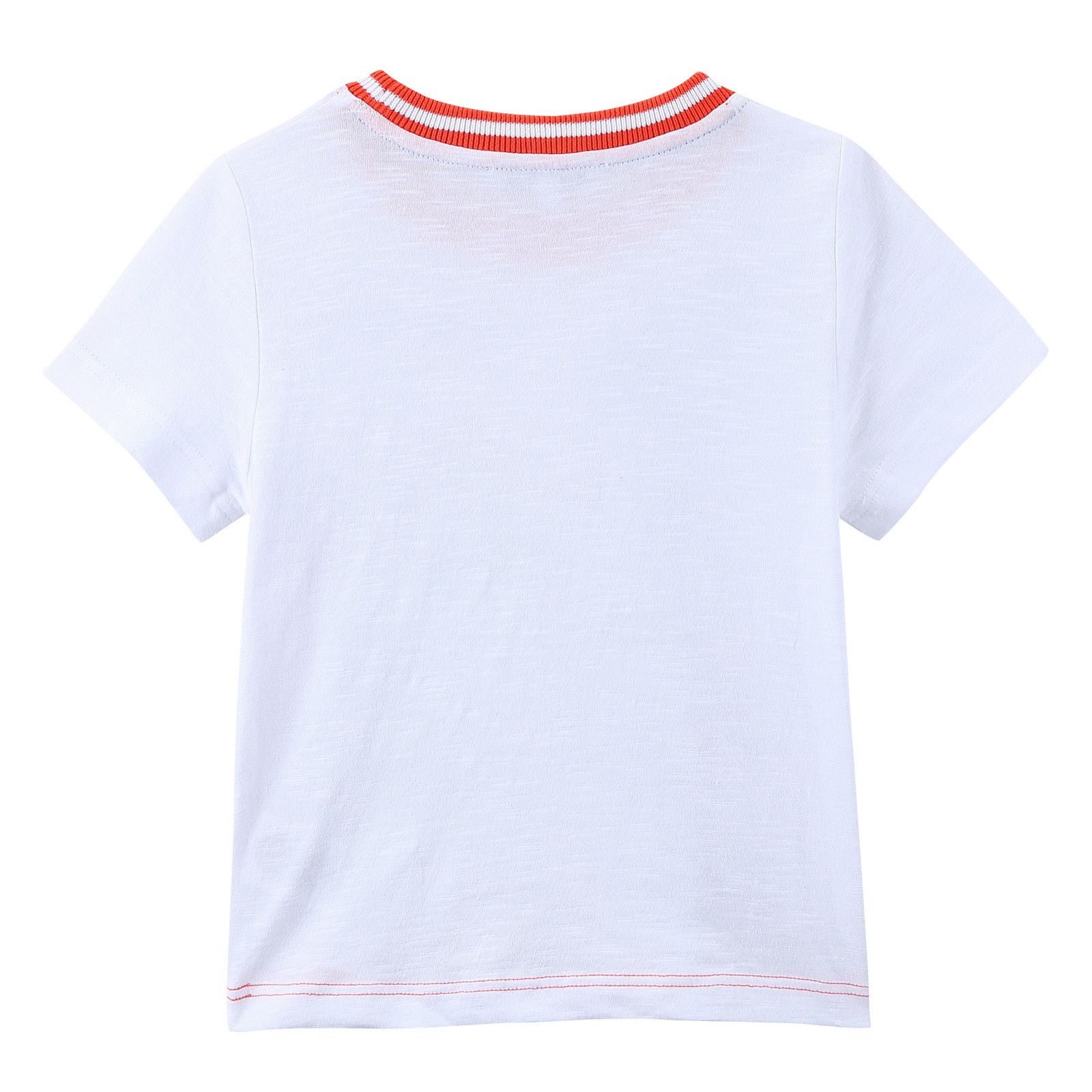 Boys White Fancy Illustration Printed Cotton Jersey T-Shirt - CÉMAROSE | Children's Fashion Store - 2