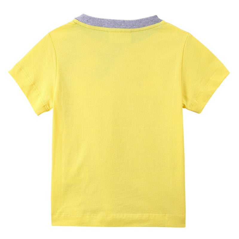 Boys Yellow 'Monster' Eyes Printed Cotton T-Shirt - CÉMAROSE | Children's Fashion Store - 2