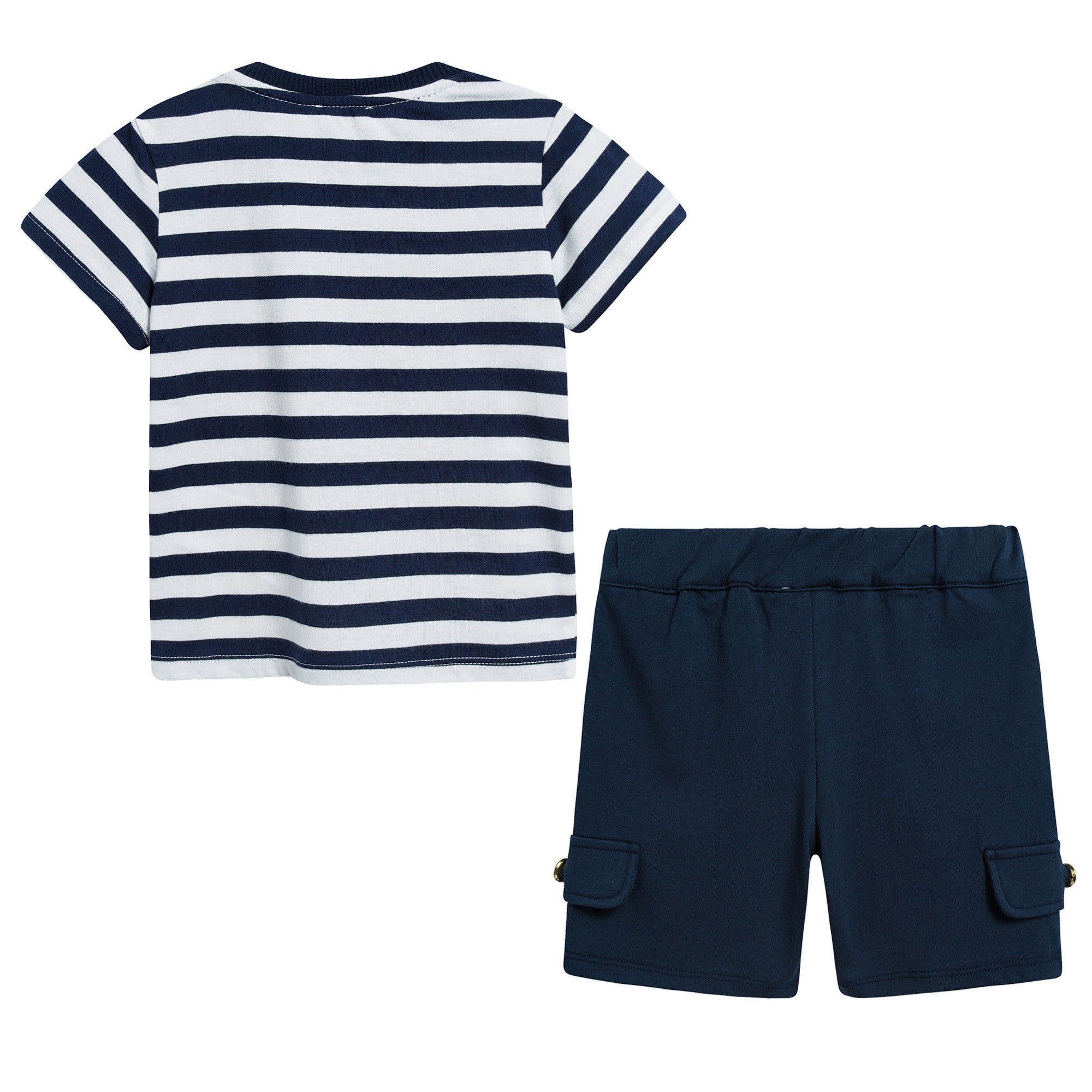 Baby Boys Blue Stripes Cotton Set