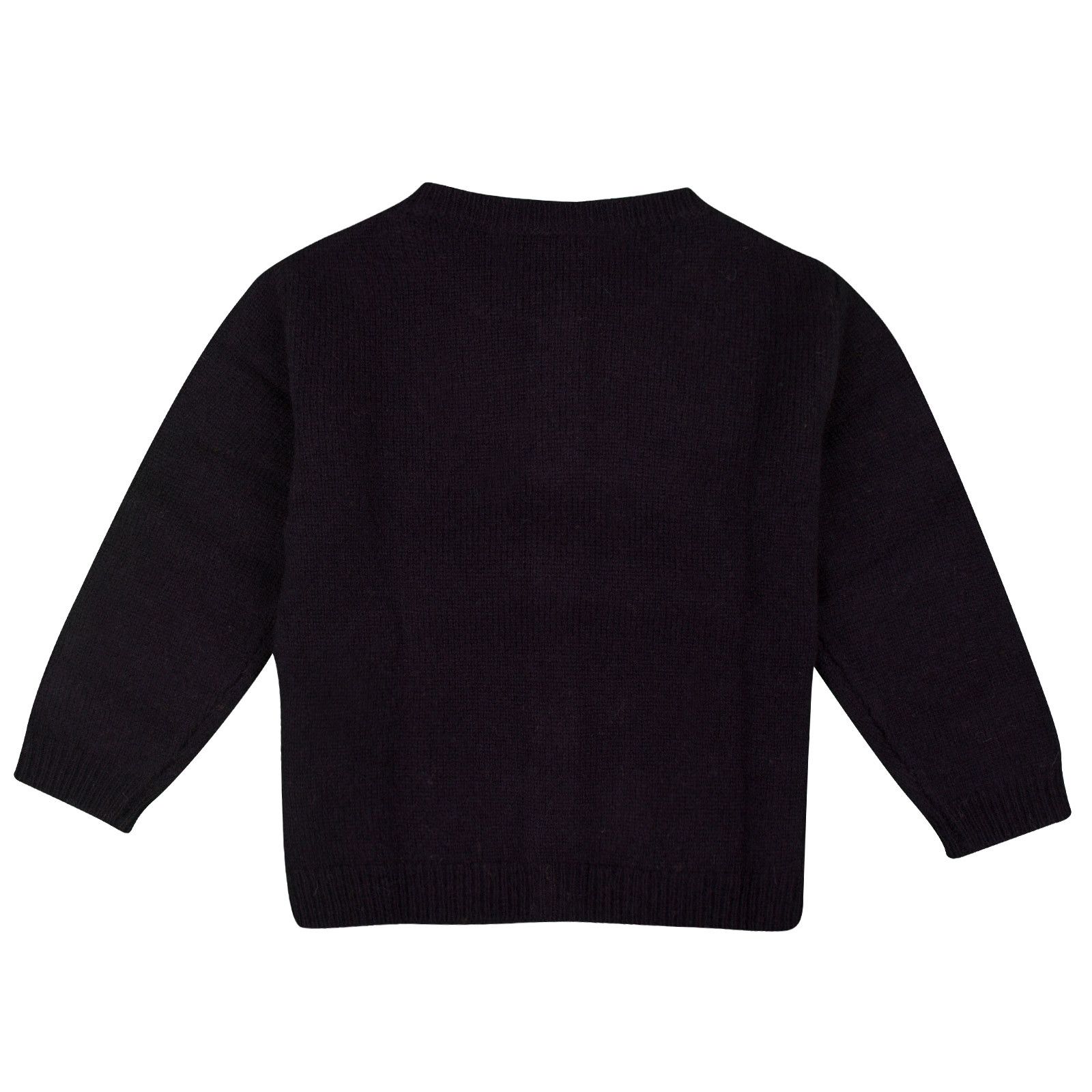 Baby Navy Blue Knitted Jersey Wool Cardigan - CÉMAROSE | Children's Fashion Store - 2