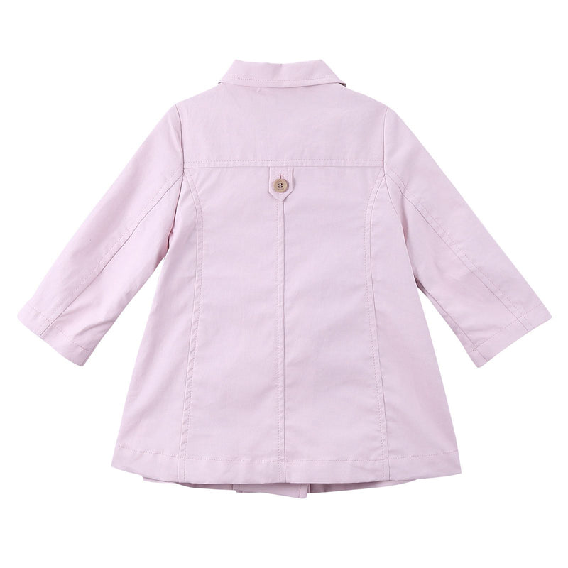 Baby Girls Pink Double Buttoned Trench Coat - CÉMAROSE | Children's Fashion Store - 2