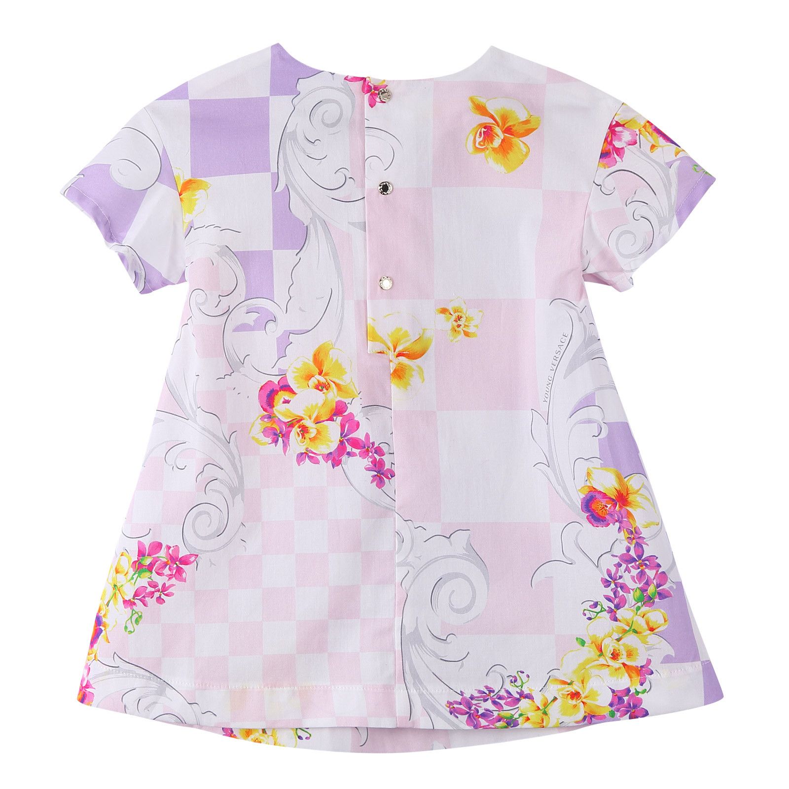 Baby Girls Multicolor Flower Printed Cotton Dress - CÉMAROSE | Children's Fashion Store - 2