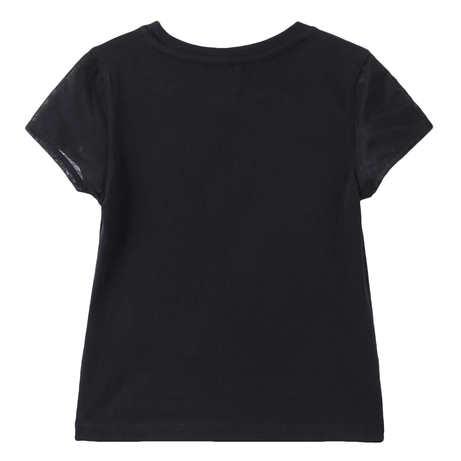 Girls Black Cotton T-Shirt With 'We Will Karl You' Print - CÉMAROSE | Children's Fashion Store - 2