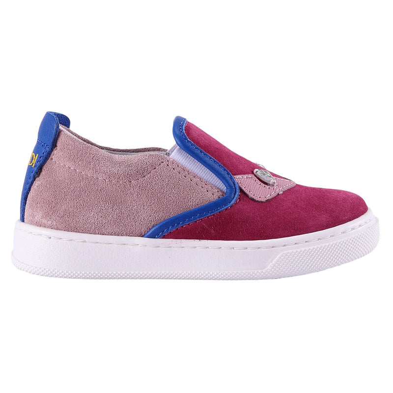 Girls Red 'Monster' Surface Leather Trainers - CÉMAROSE | Children's Fashion Store - 2