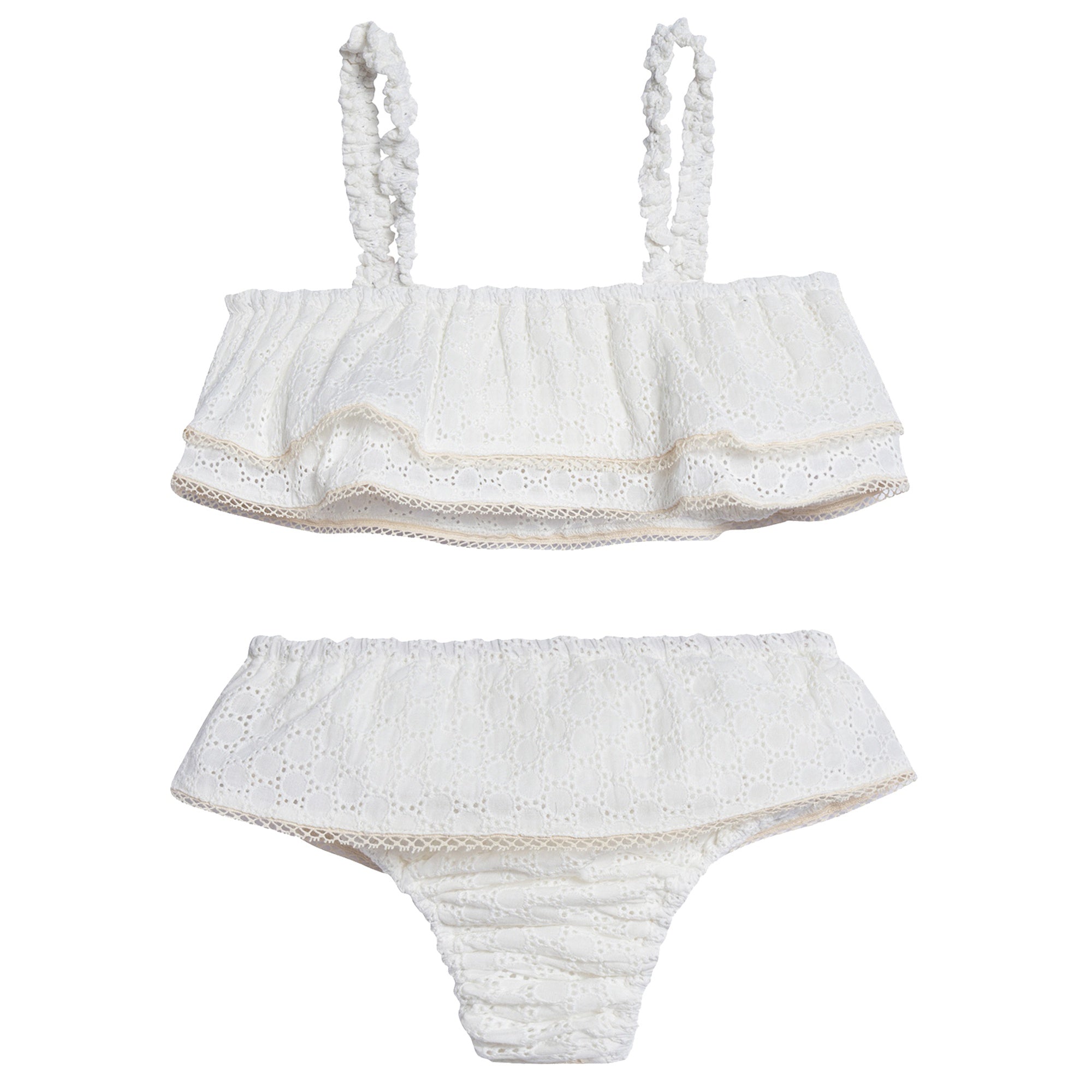 Girls White "Bluna" Bikini