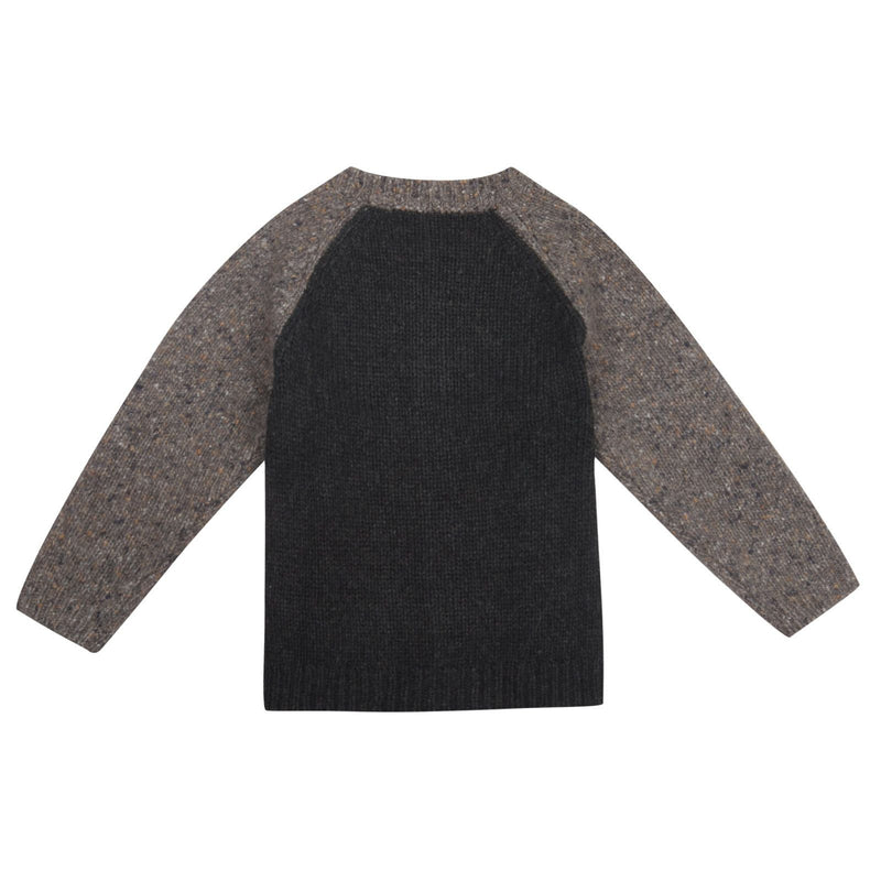 Boys Grey Knitted Wool&Contton Cardigan - CÉMAROSE | Children's Fashion Store - 2