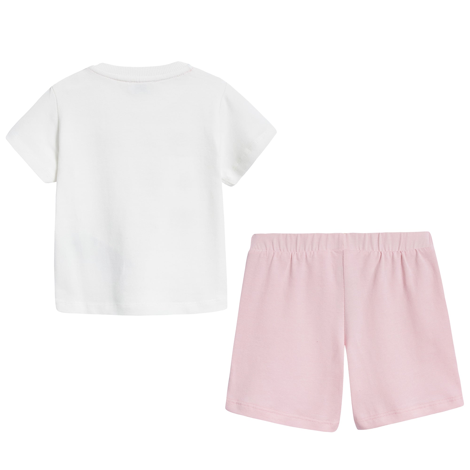 Baby Girls White & Sweet Rose Cotton Set
