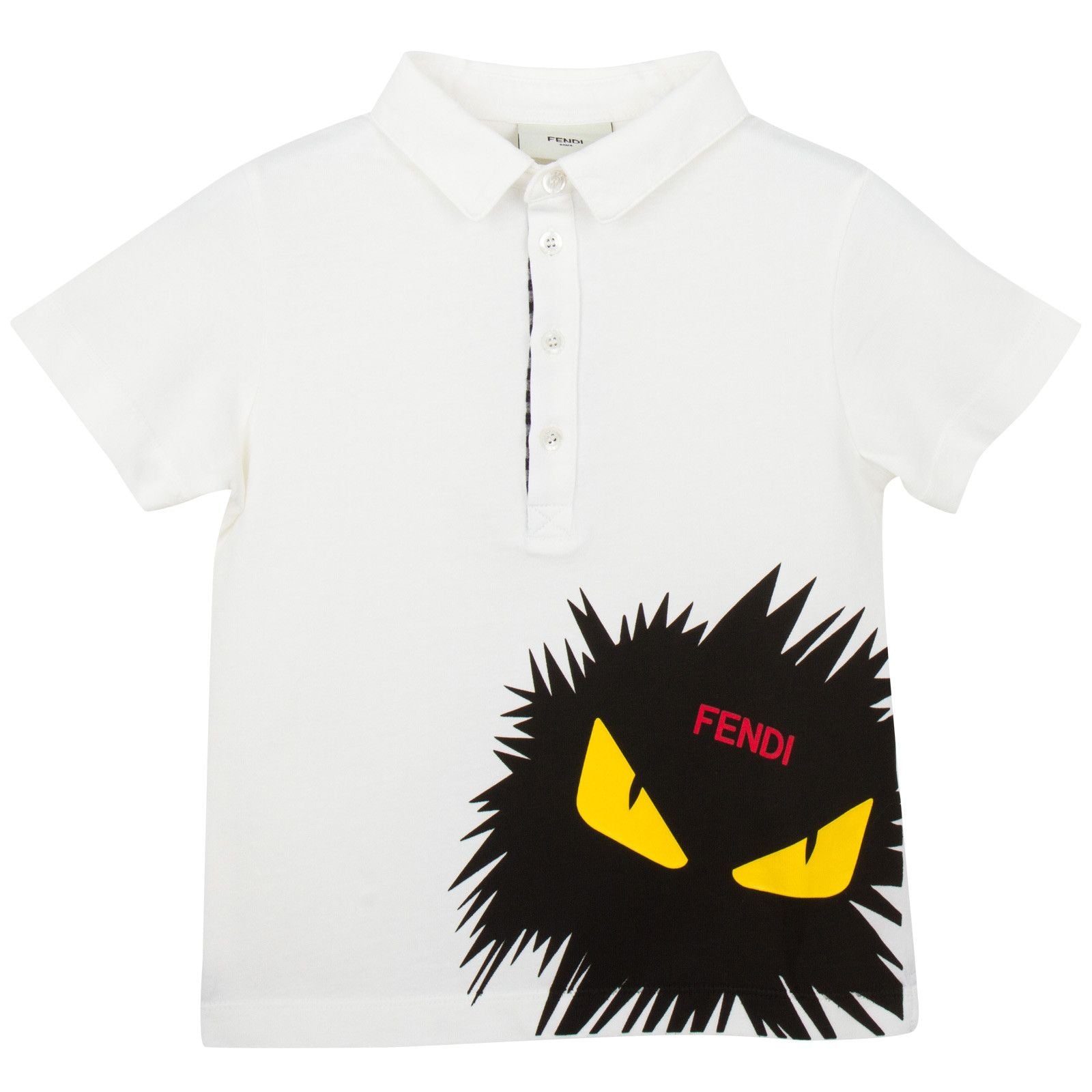Boys White Short Sleeve Polo Shirt With Monster Logo - CÉMAROSE | Children's Fashion Store - 2