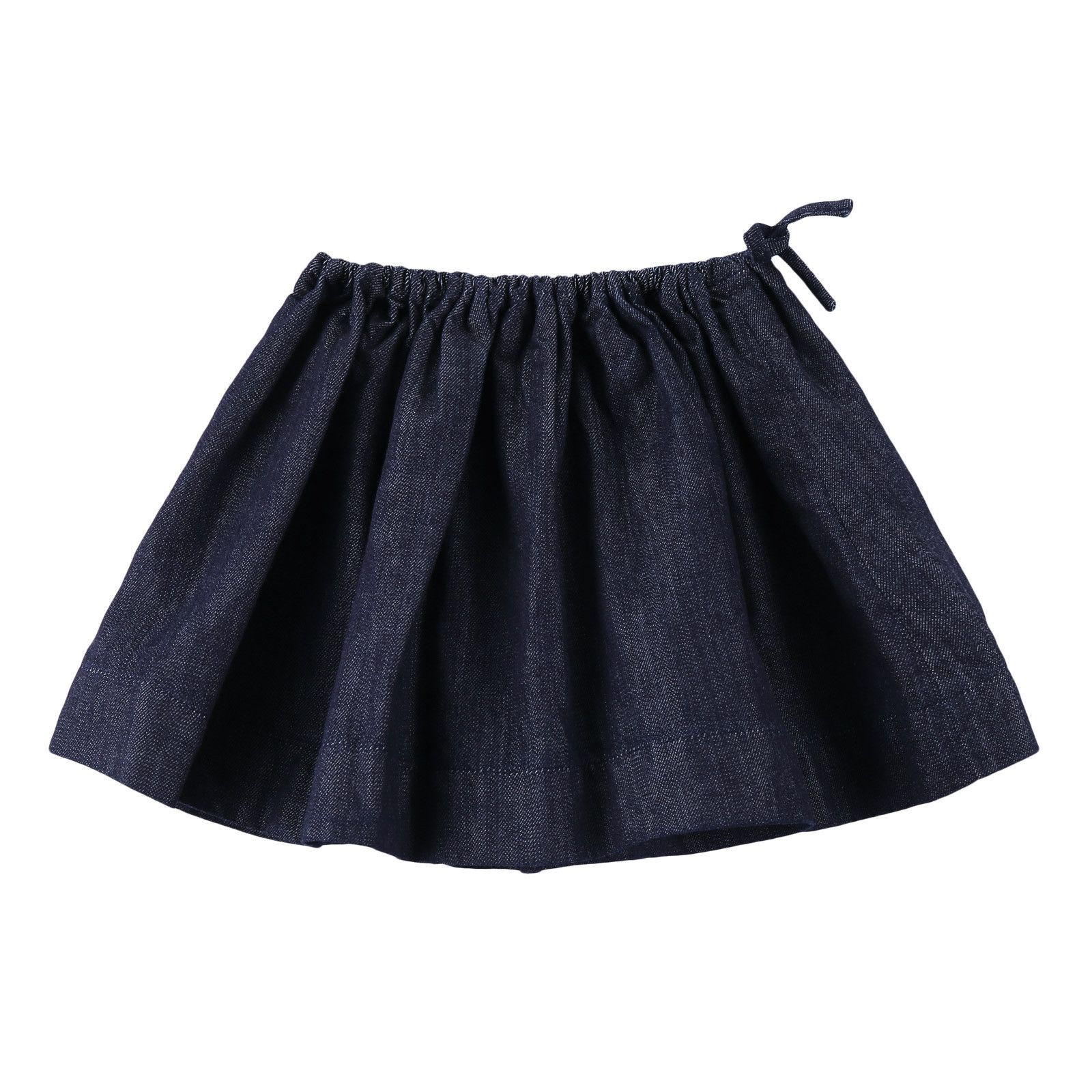 Girls Navy Blue Cotton Denim Skirt - CÉMAROSE | Children's Fashion Store - 3