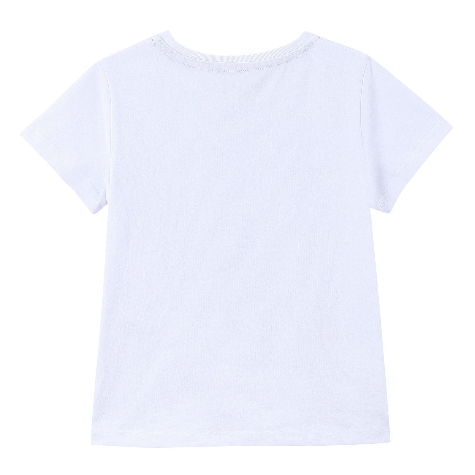 Boys White Cotton T-Shirt With Black Tie Print - CÉMAROSE | Children's Fashion Store - 2
