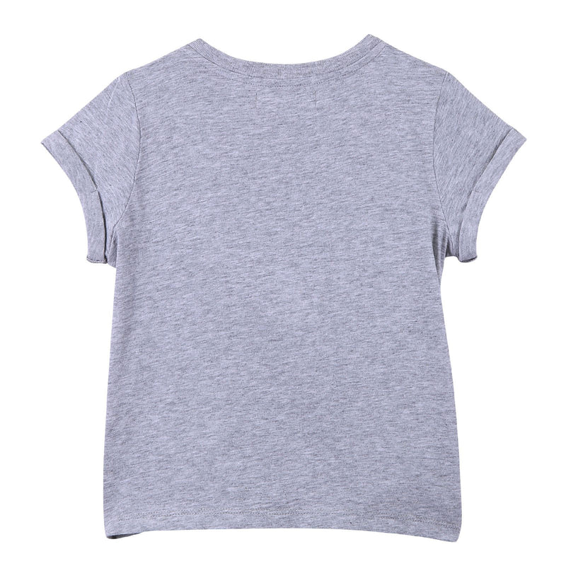 Girls Grey Giraffe Printed Cotton T-Shirt - CÉMAROSE | Children's Fashion Store - 2