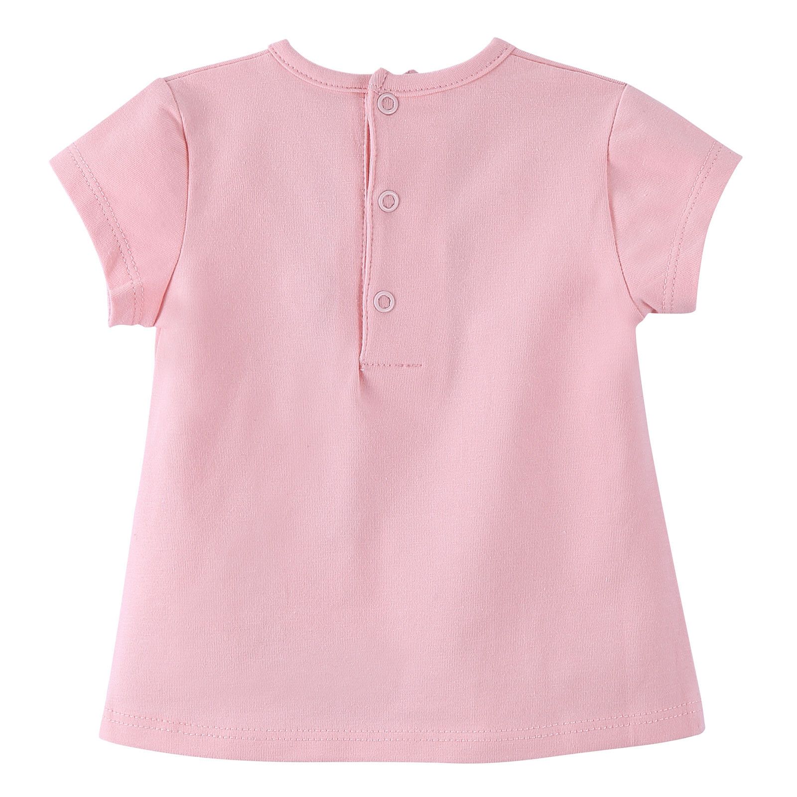 Baby Girls Pink Cotton Jersey Tiger Head Printed T-Shrt - CÉMAROSE | Children's Fashion Store - 2