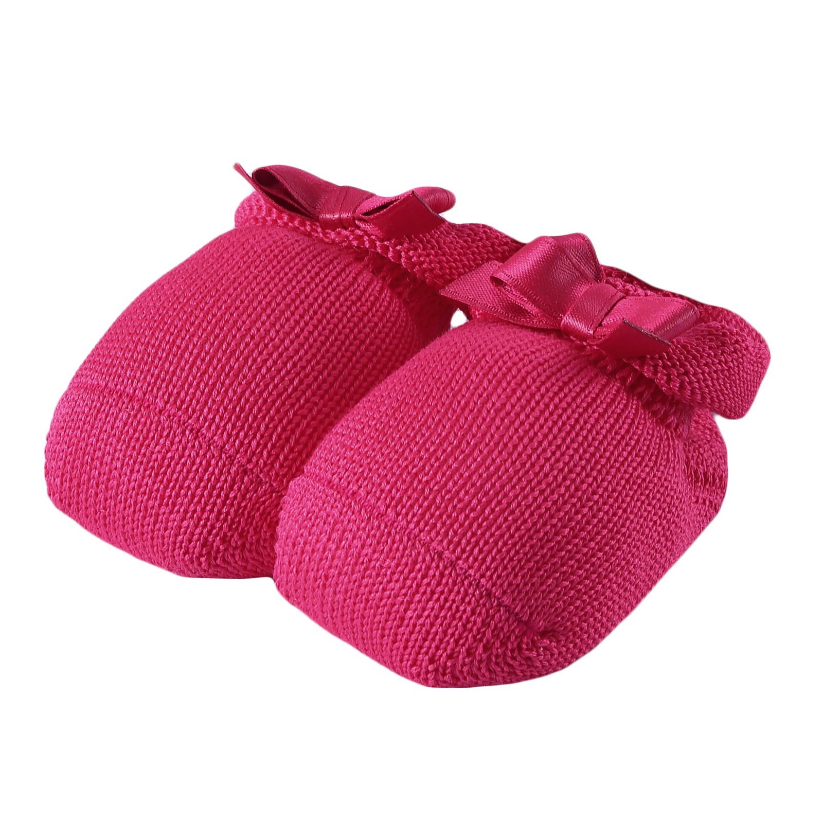 Baby Red Knitted Cotton Shoes & Hair Band Gift Set - CÉMAROSE | Children's Fashion Store - 2