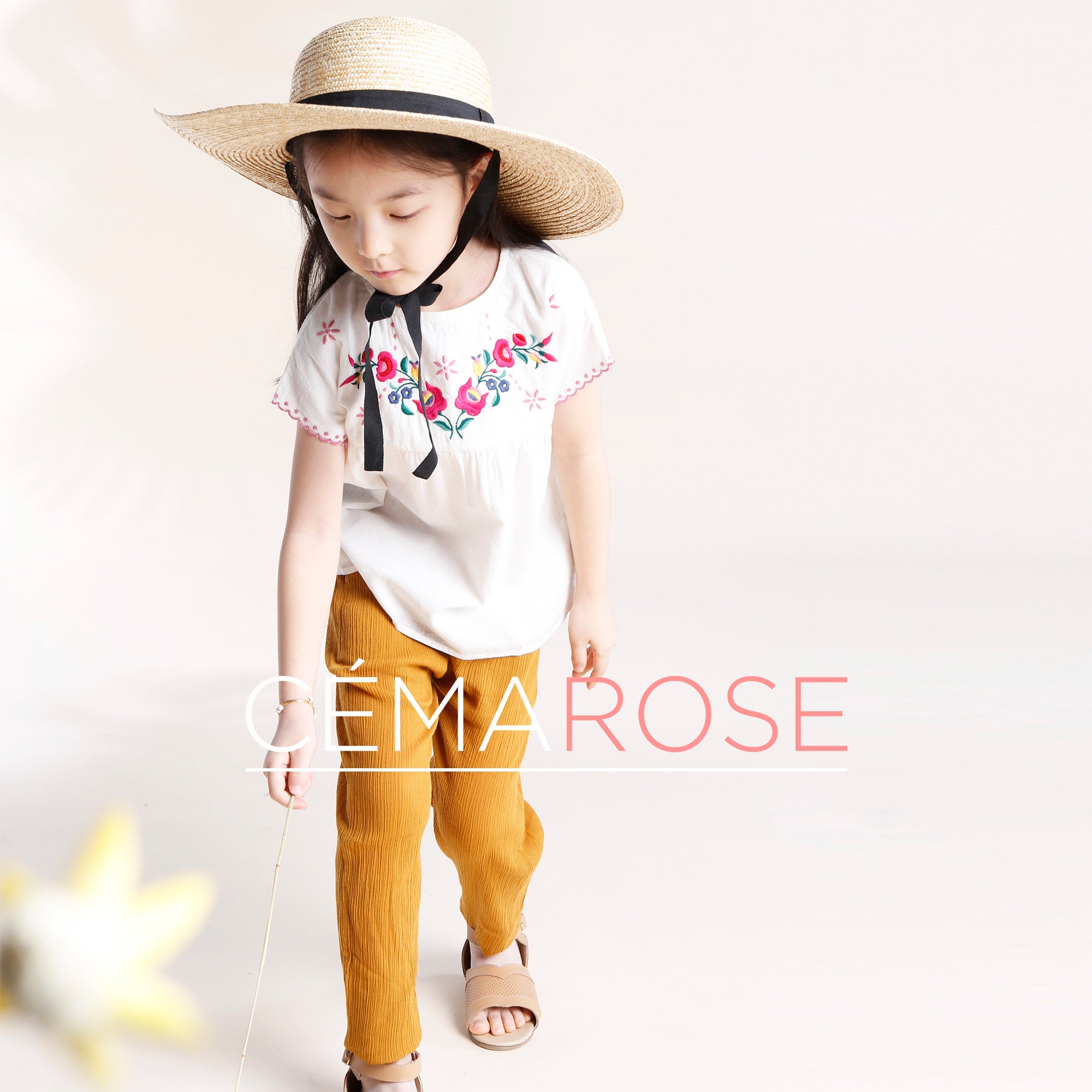 Girls Off  White Cotton Tunic