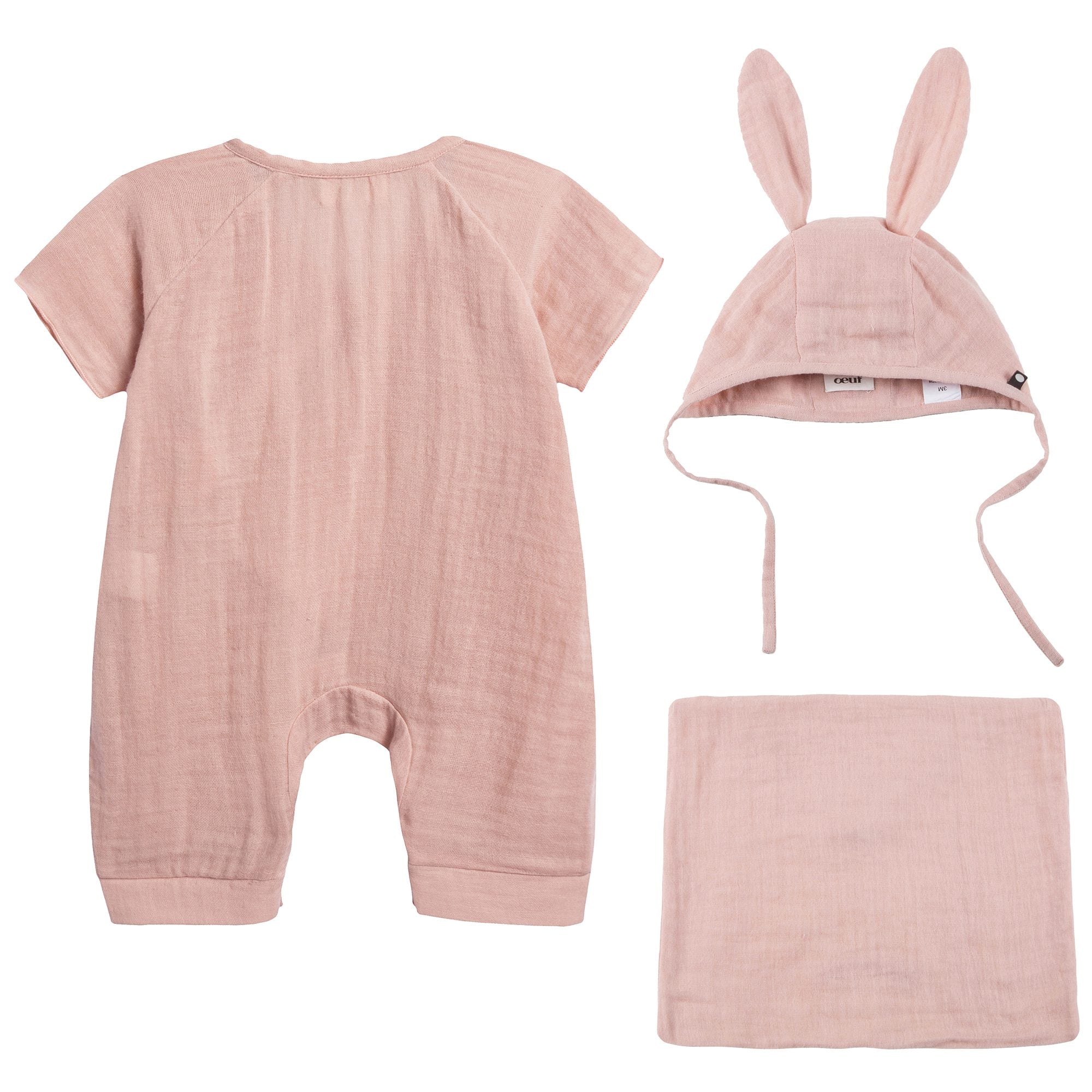 Baby Pink Cotton Baby Swaddle Set