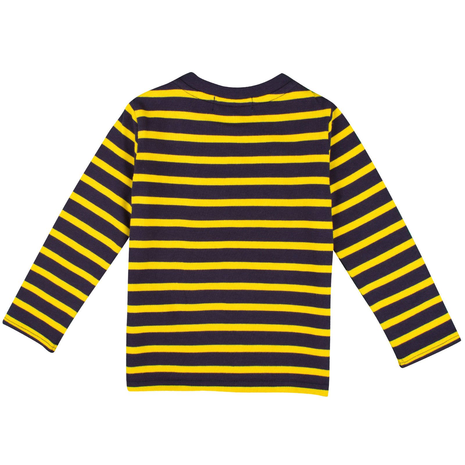 Ted Baby Navy Blue&Yellow Stripe Leopard Trims T-Shirt - CÉMAROSE | Children's Fashion Store - 2