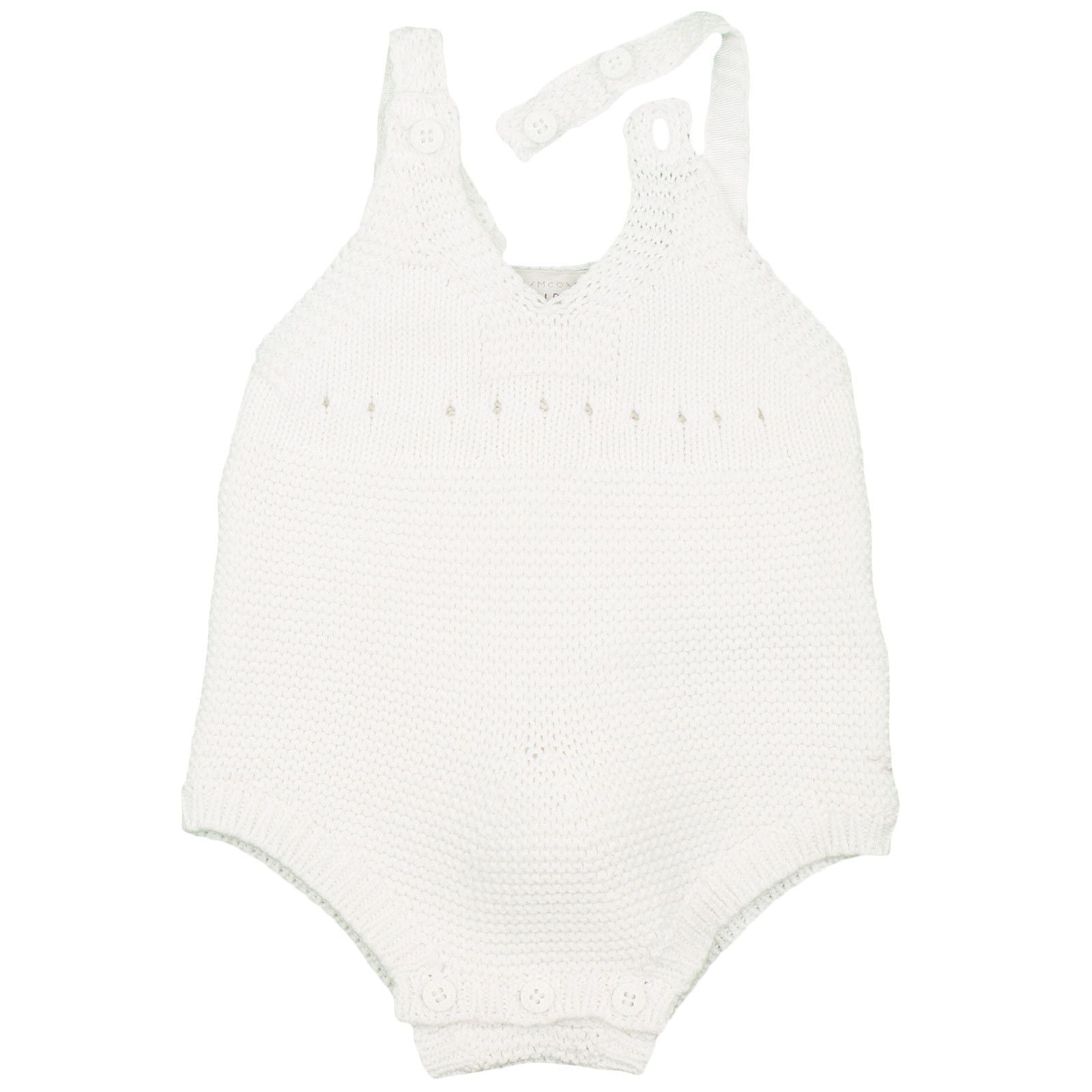 Bunny Baby Ivory Cotton Cashmere Bodysuit With Yellow Bunny Print - CÉMAROSE | Children's Fashion Store - 2