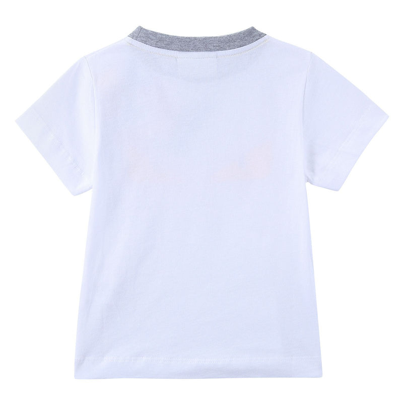 Boys White 'Monster' Eyes Printed Cotton T-Shirt - CÉMAROSE | Children's Fashion Store - 2