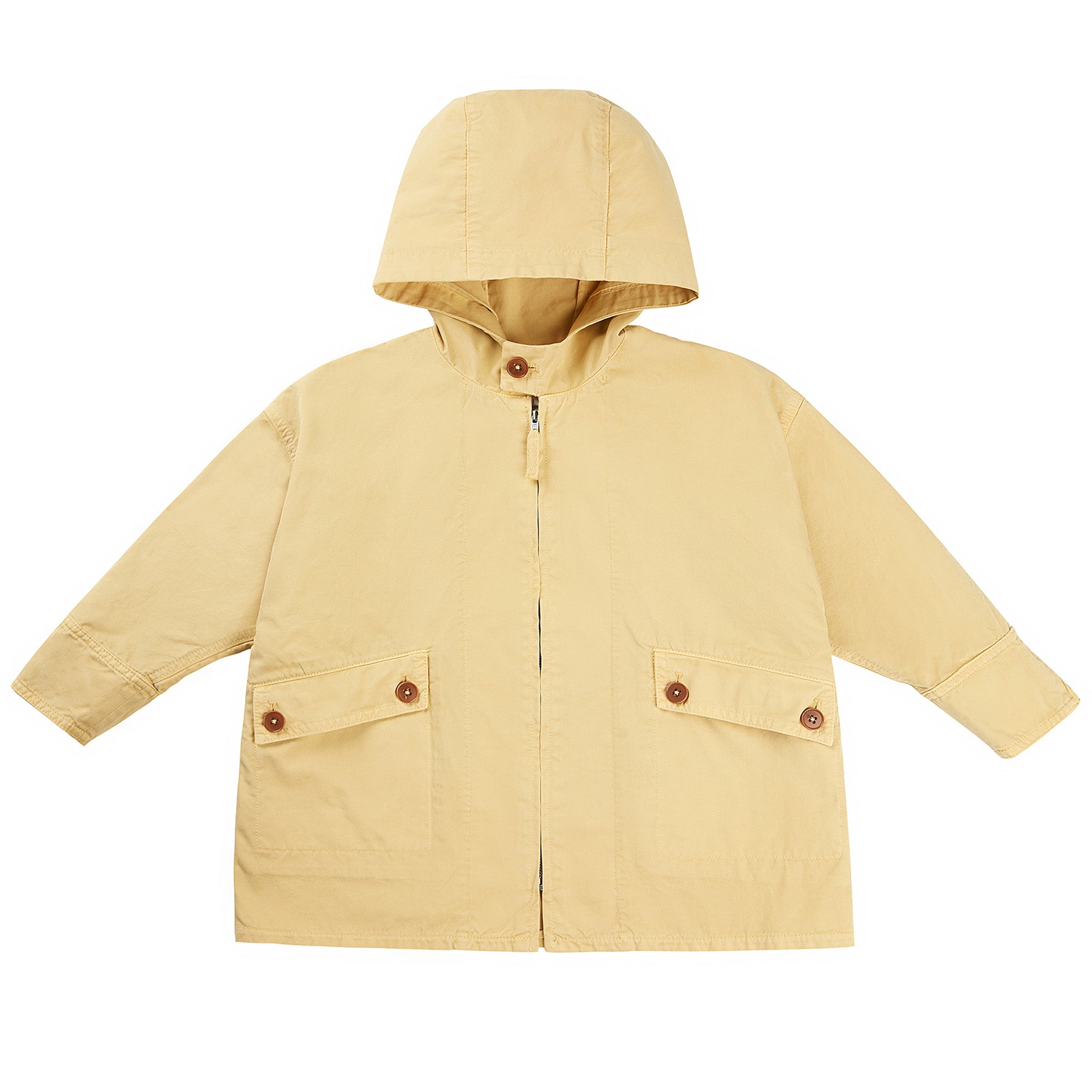 Boys & Girls Yellow Hooded Coat