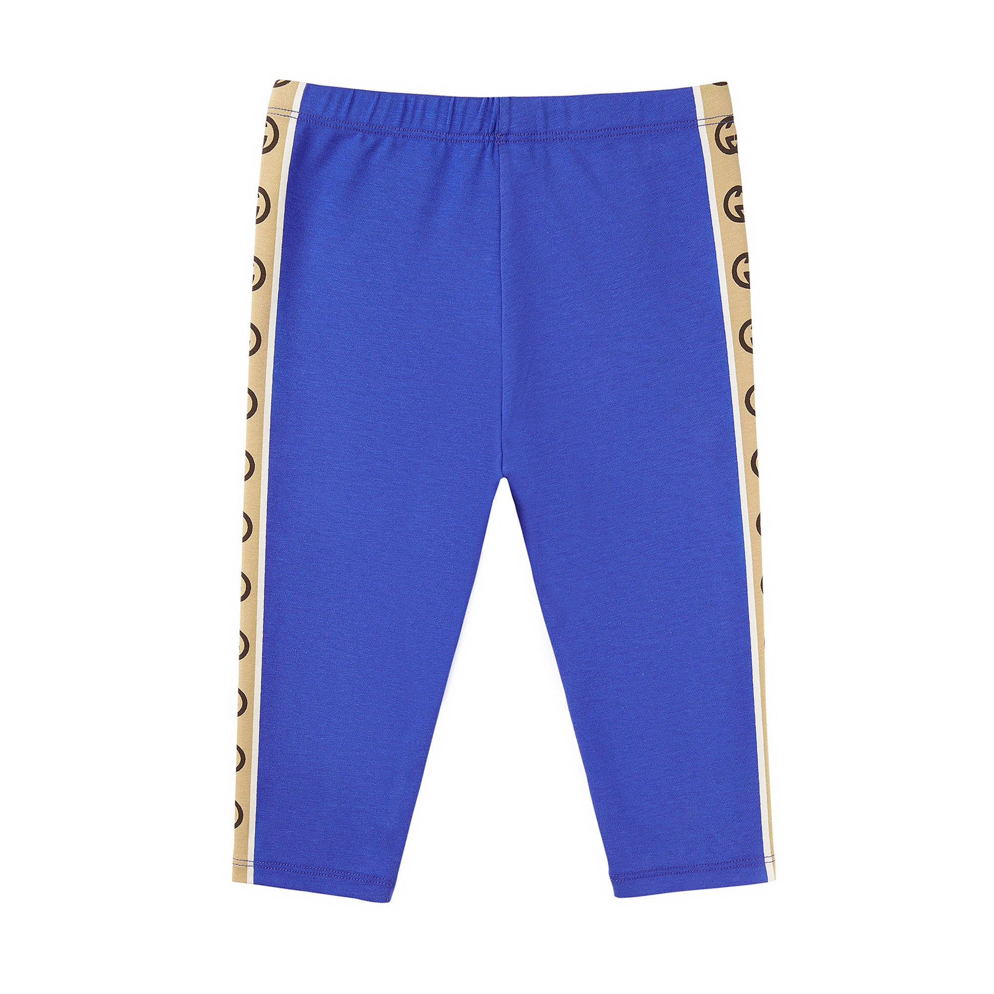 Baby Boys Blue Logo Cotton Leggings