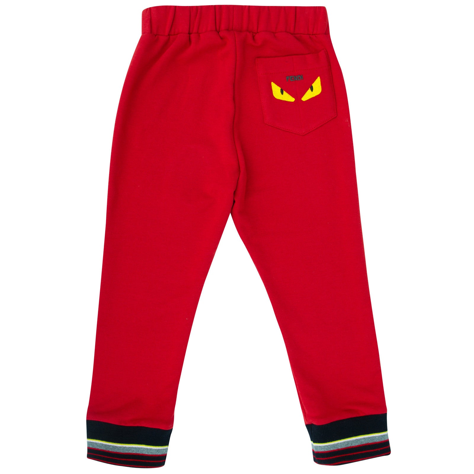 Baby Boys Red Monster Ribbed Ankle  Cuffs Trousers - CÉMAROSE | Children's Fashion Store - 2