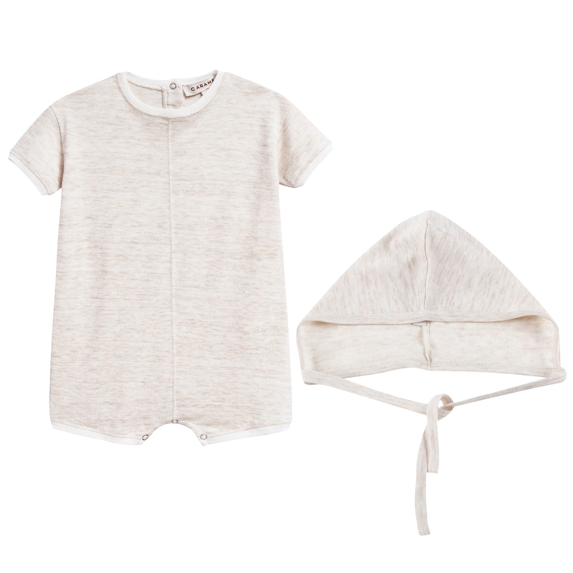 Baby Oatmeal Jersey Romper Set