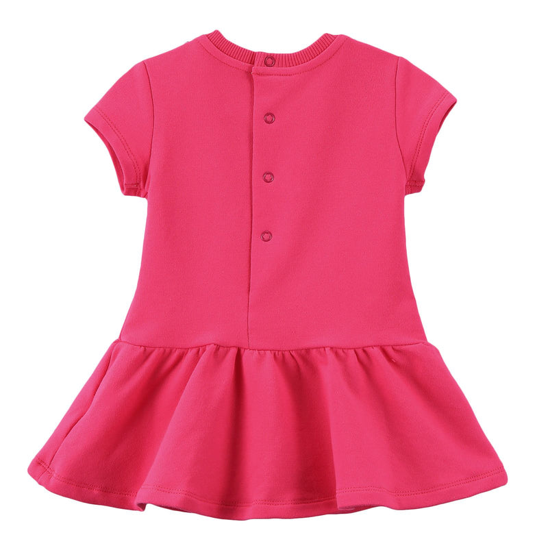 Baby Girls Fuchsia Tiger Head Embroidered Trims Cotton Dress - CÉMAROSE | Children's Fashion Store - 2