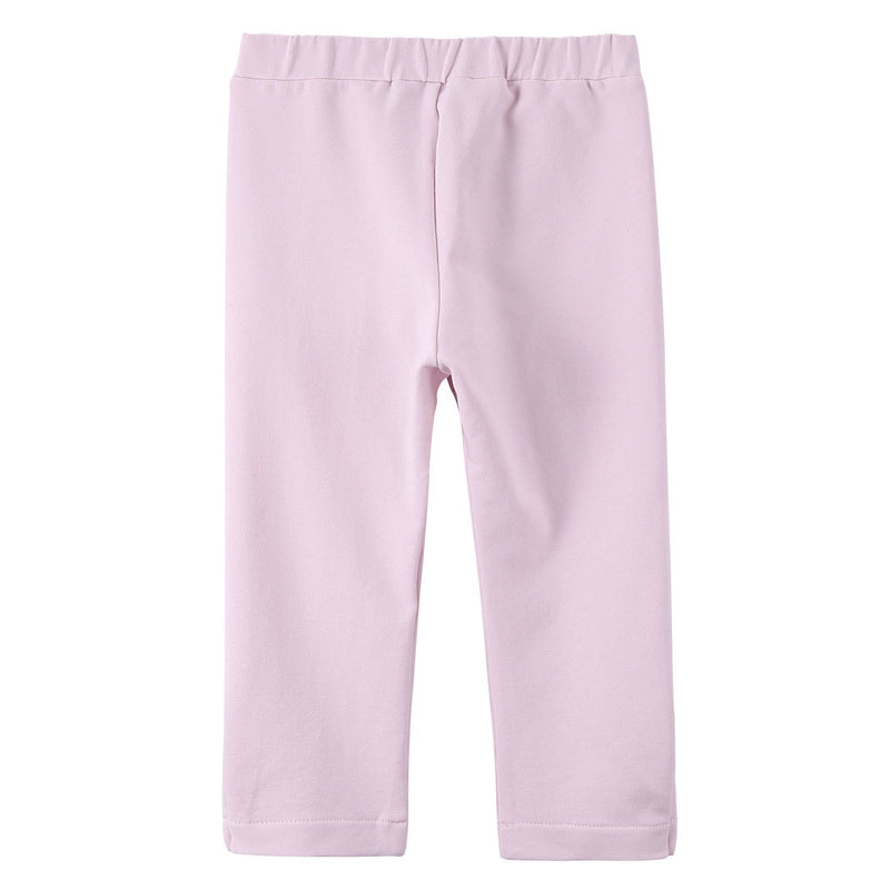Baby Girls Pink Cotton Trousers With Gold Spot Trims - CÉMAROSE | Children's Fashion Store - 2
