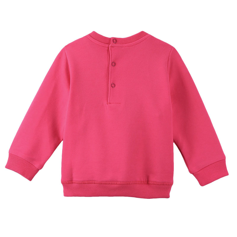 Baby Girls Red Cotton Embroidered Tiger Head Sweatshirt - CÉMAROSE | Children's Fashion Store - 2