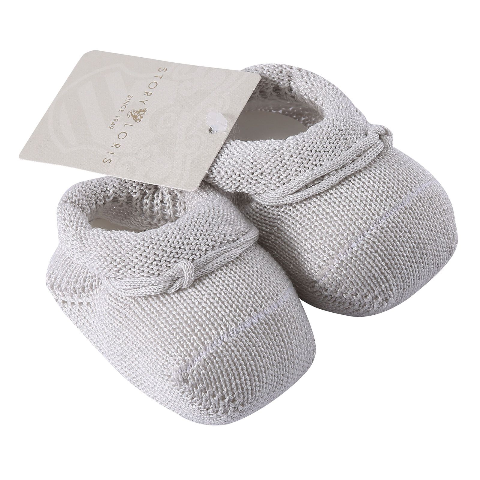 Baby Grey Knitted Cotton Shoes - CÉMAROSE | Children's Fashion Store - 2